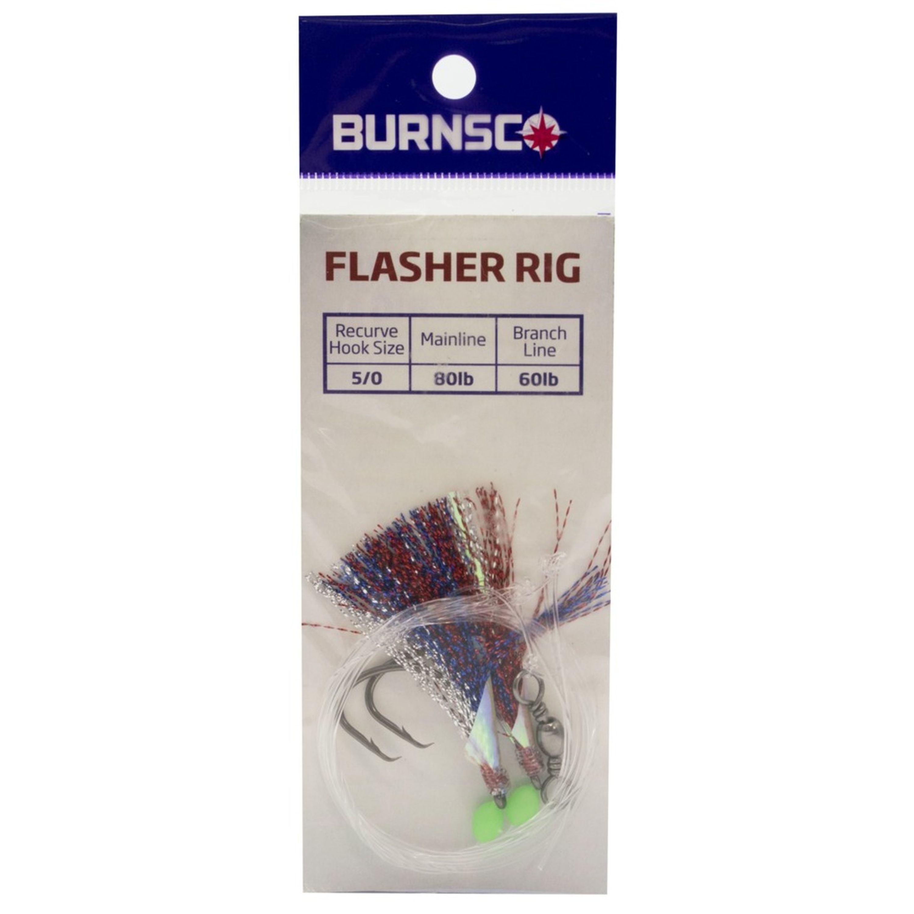 Flasher Rig Burnsco 5/0 Blue Red