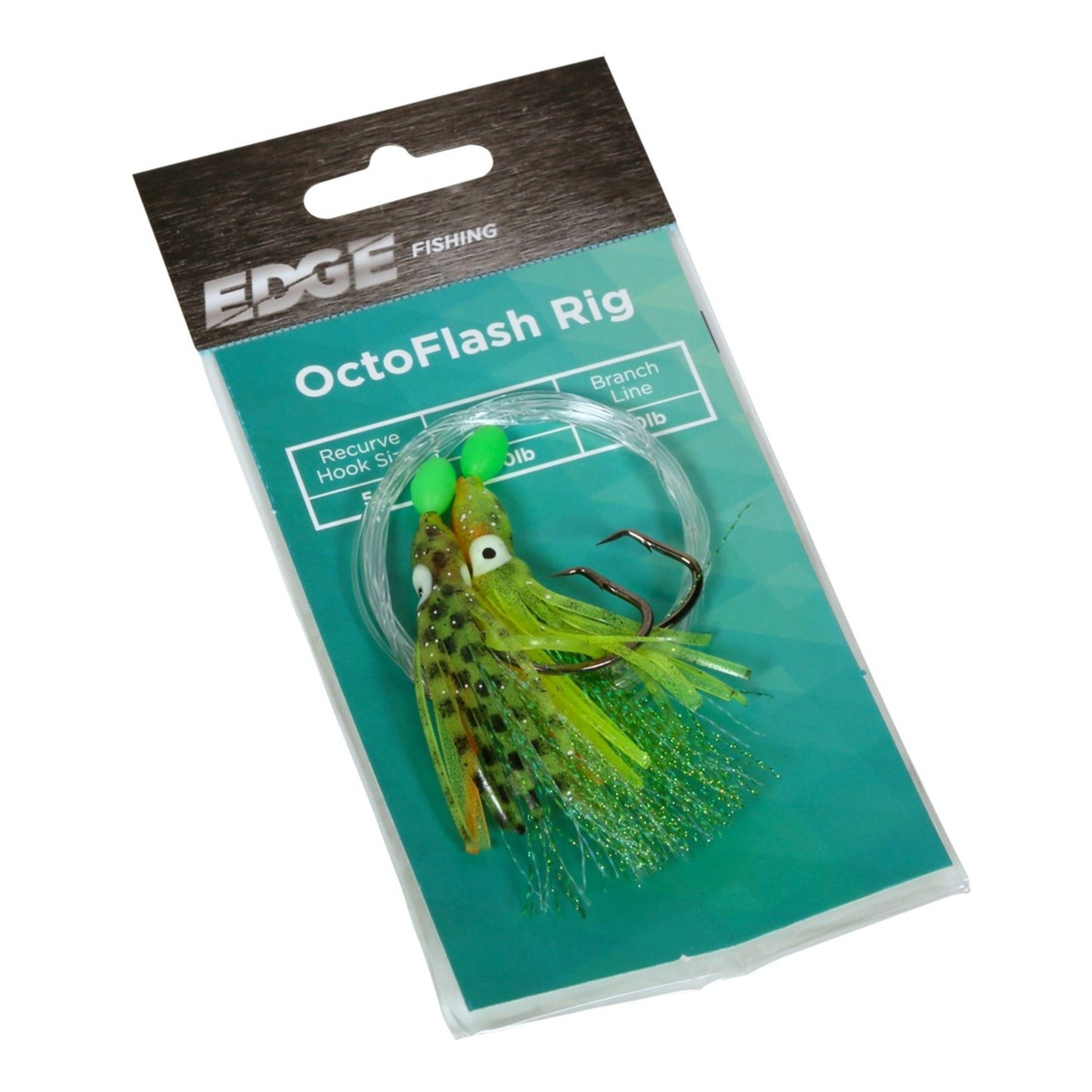 Edge OctoFlash Rig 7/0 Green Orange