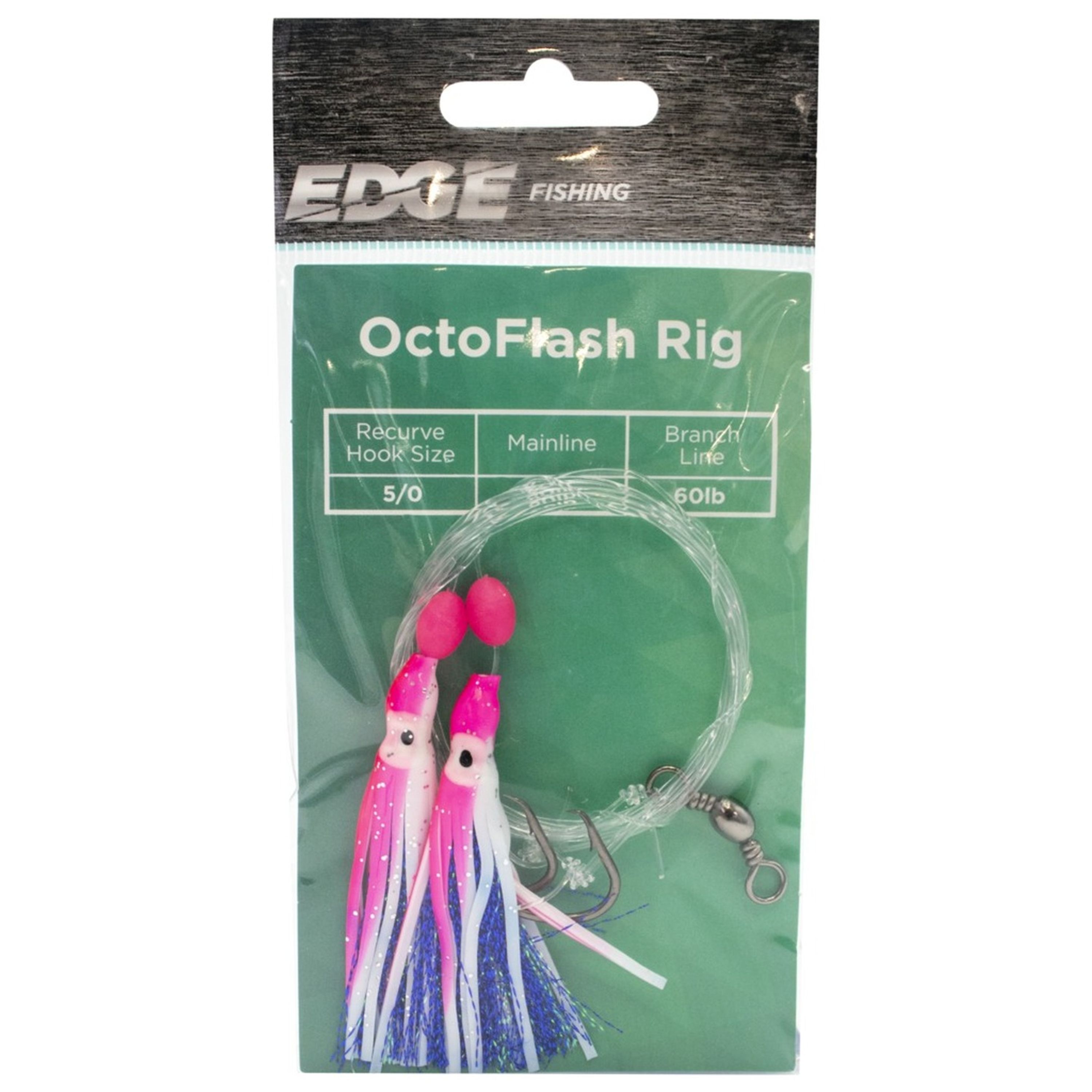 Edge OctoFlash Rig 5/0 Pink White