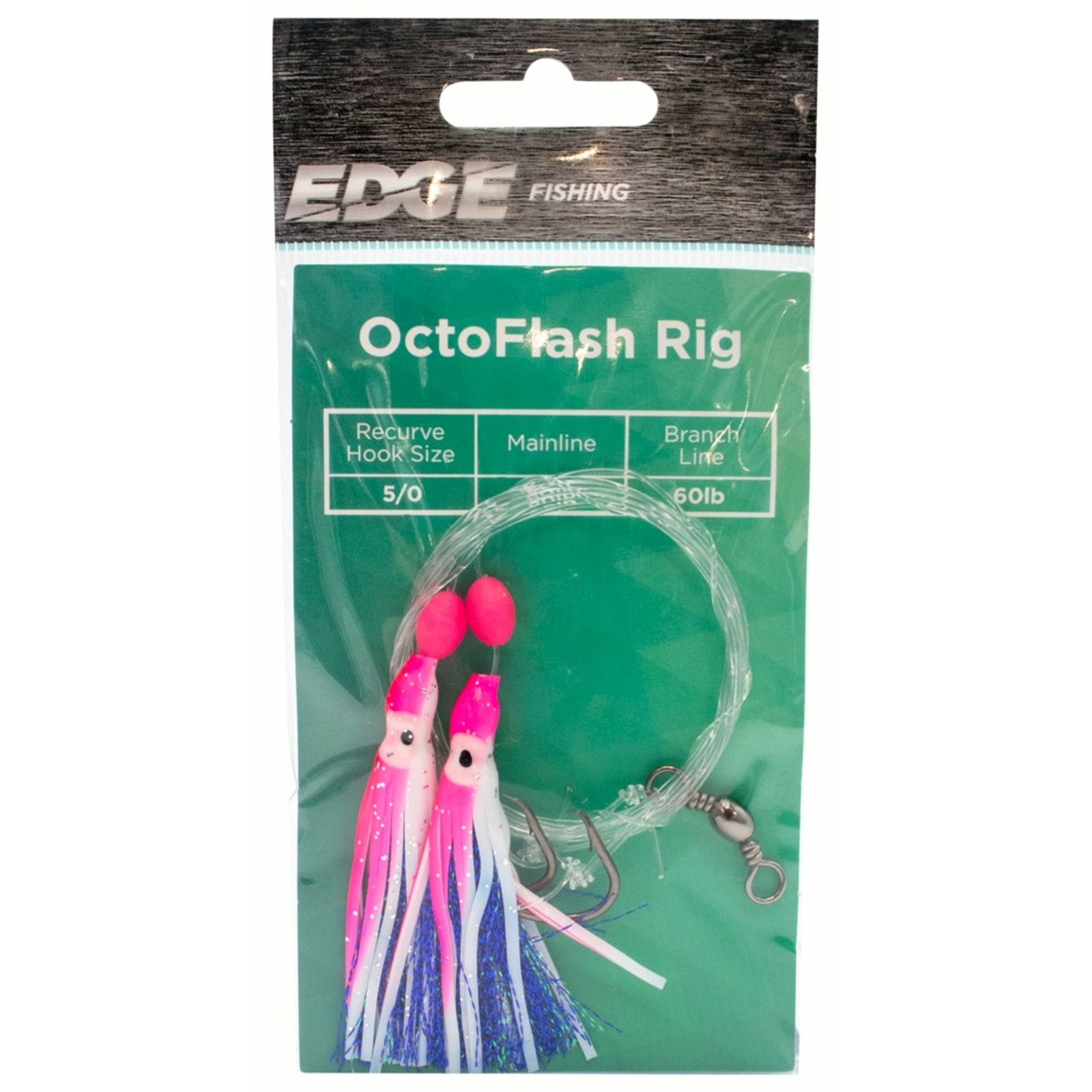 Edge OctoFlash Rig 5/0 Pink White