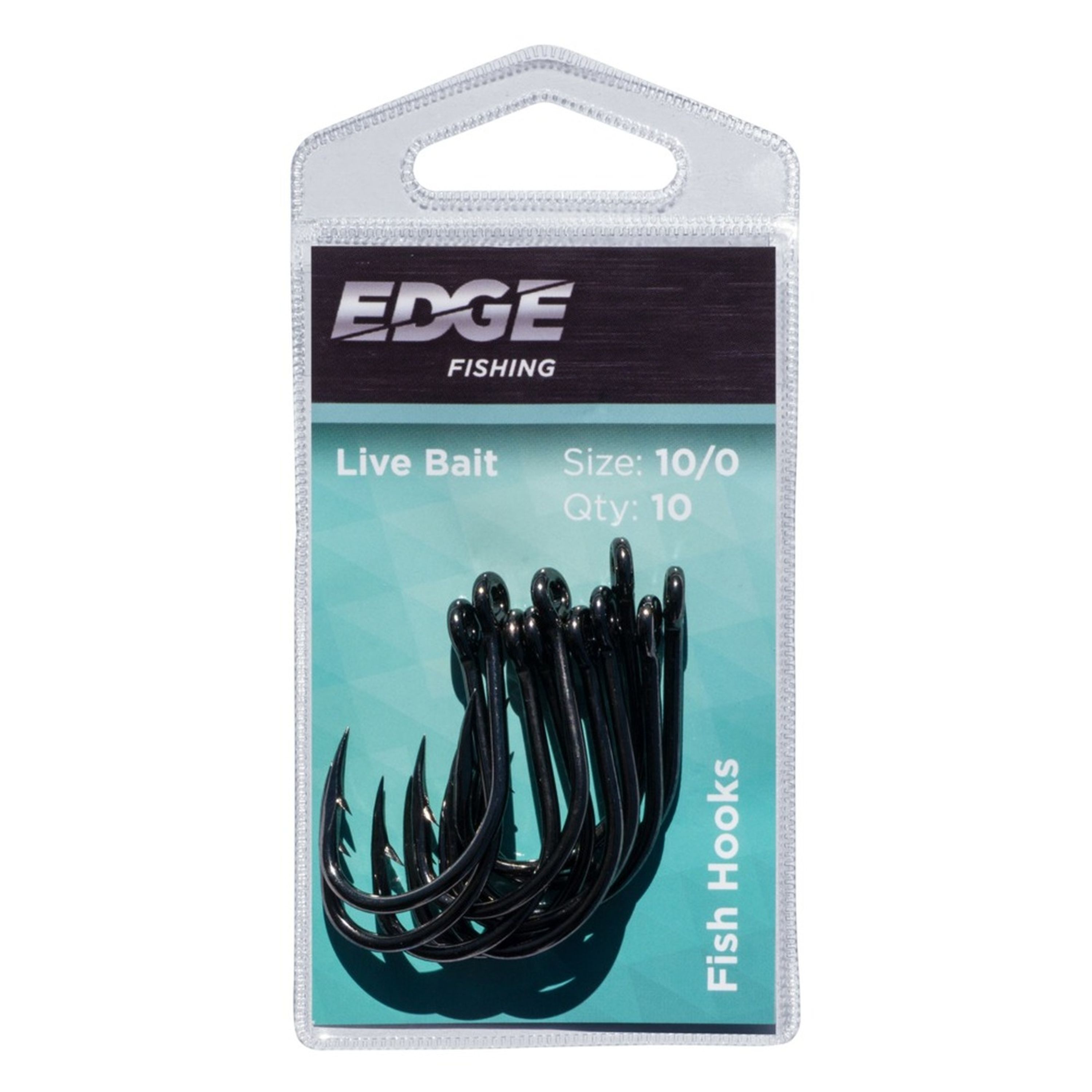 Edge Hooks Livebait 10/0 10pc