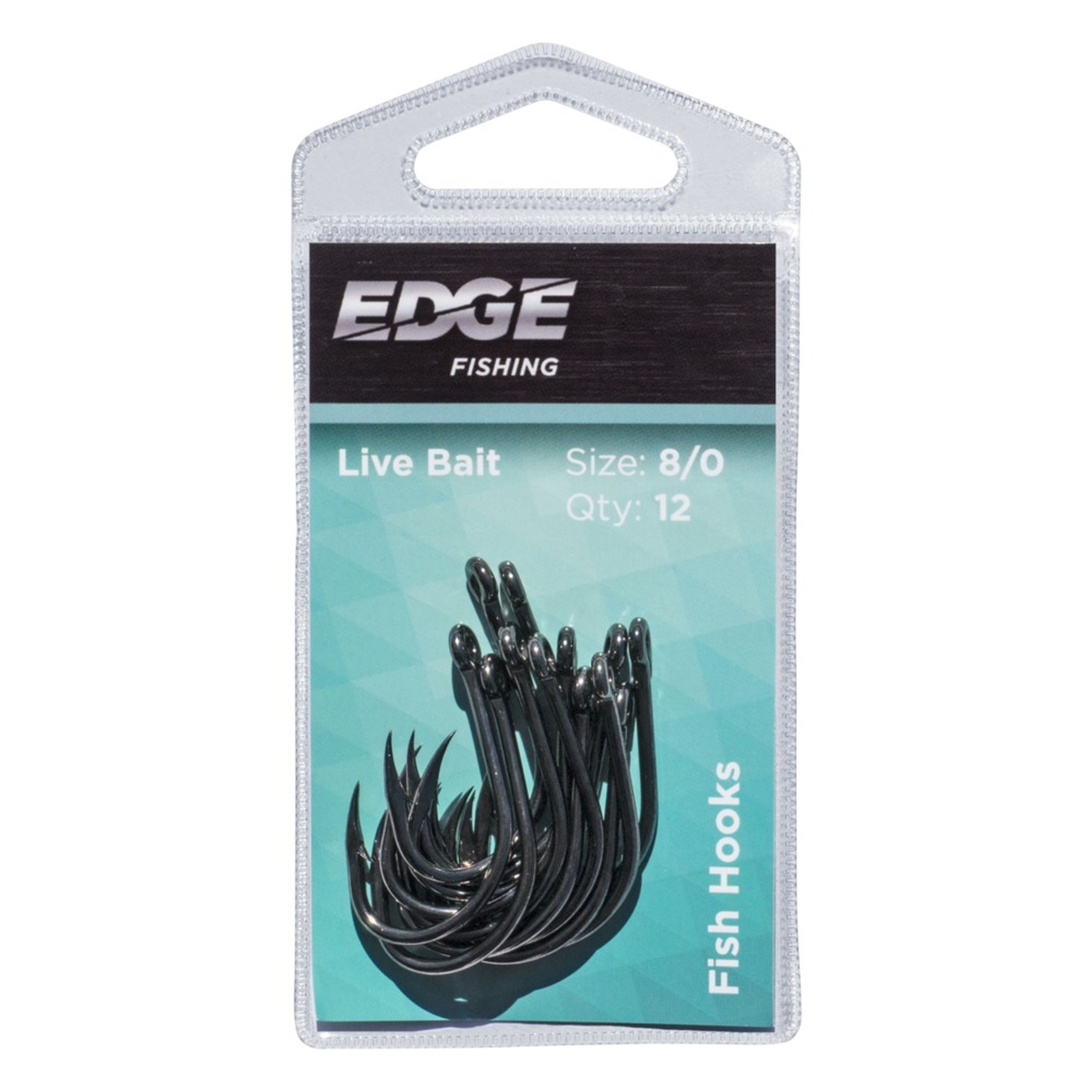 Edge Hooks Livebait 8/0 12pc
