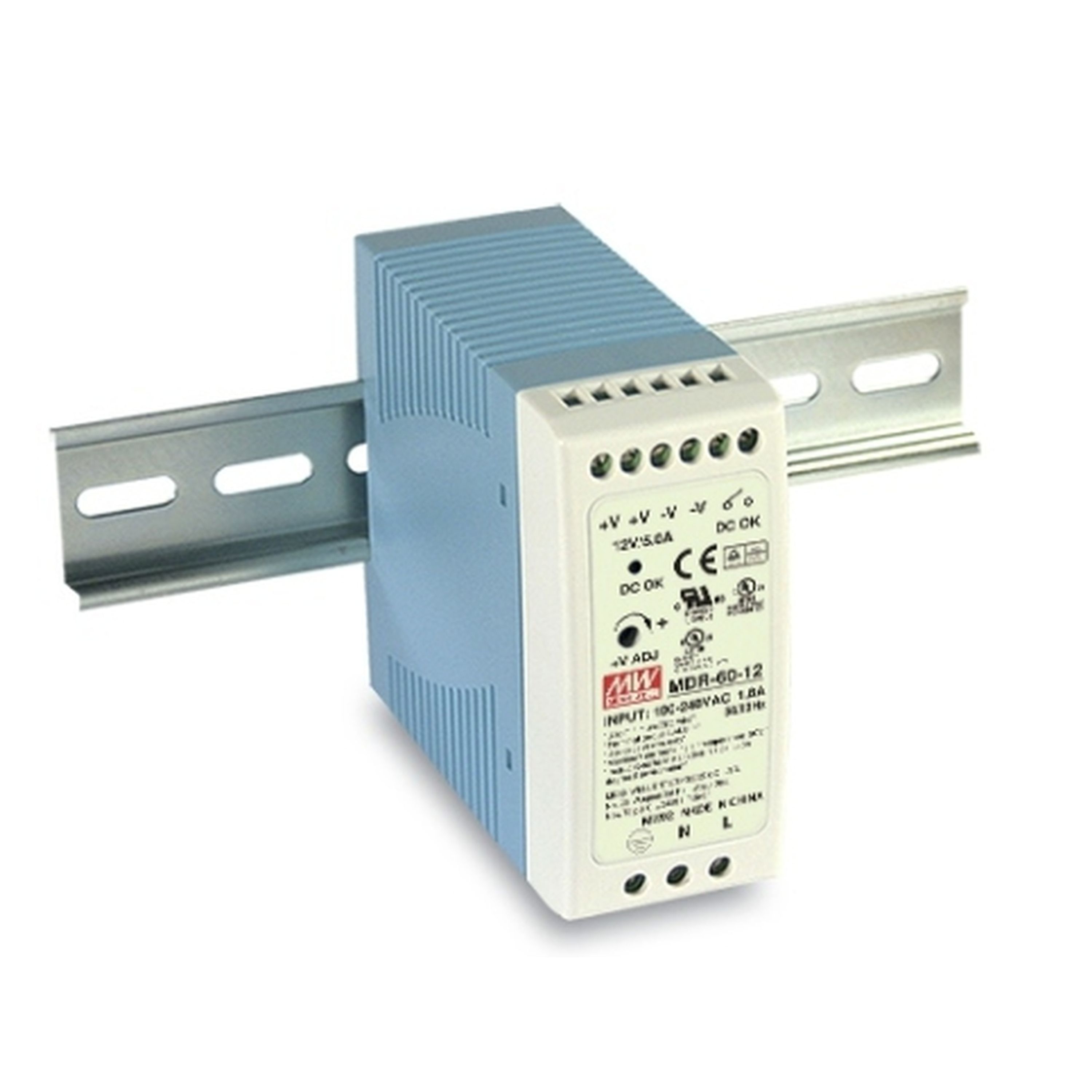Mean Well 60W DIN Rail Mount Switchmode Power Supply 24VDC 2.5A