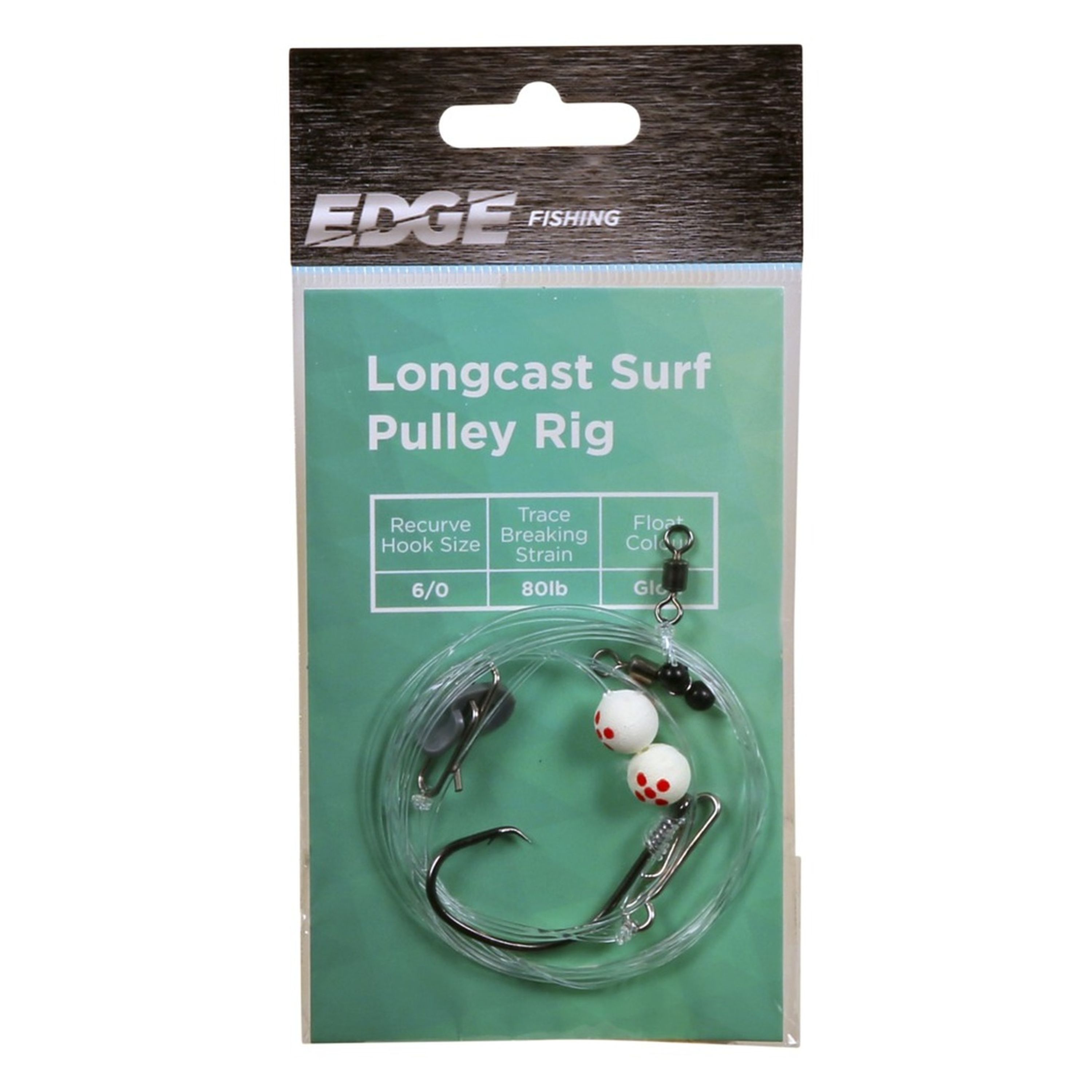 Edge Long Cast Glow Surf Pully Rig 6/0