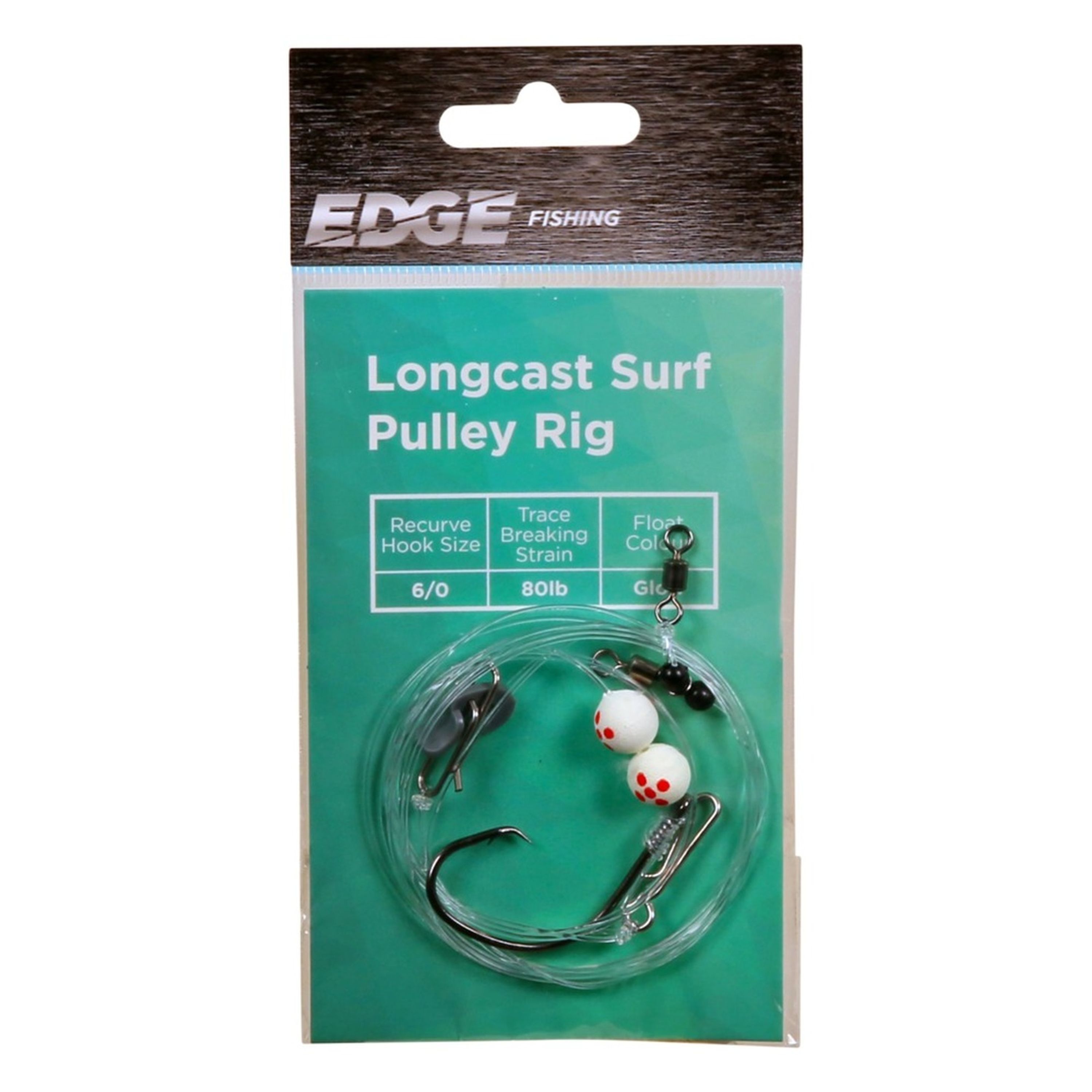 Edge Long Cast Glow Surf Pully Rig 6/0