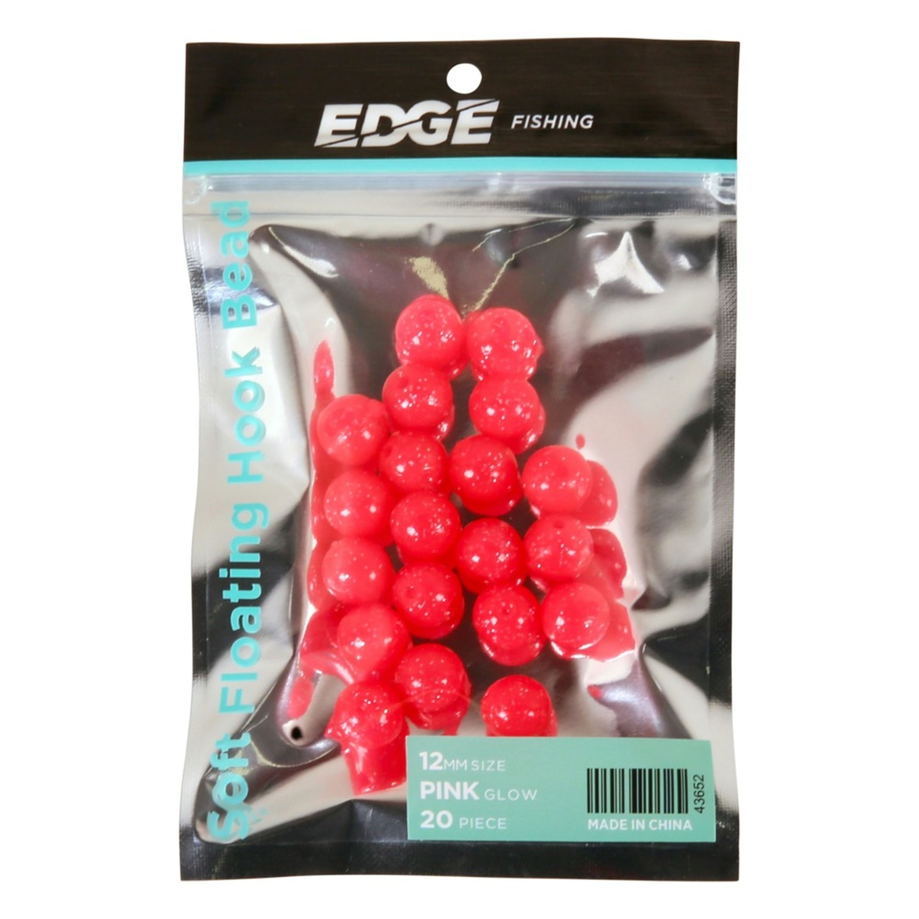 Edge Pink Round Soft Floating Beads 12mm 20pc
