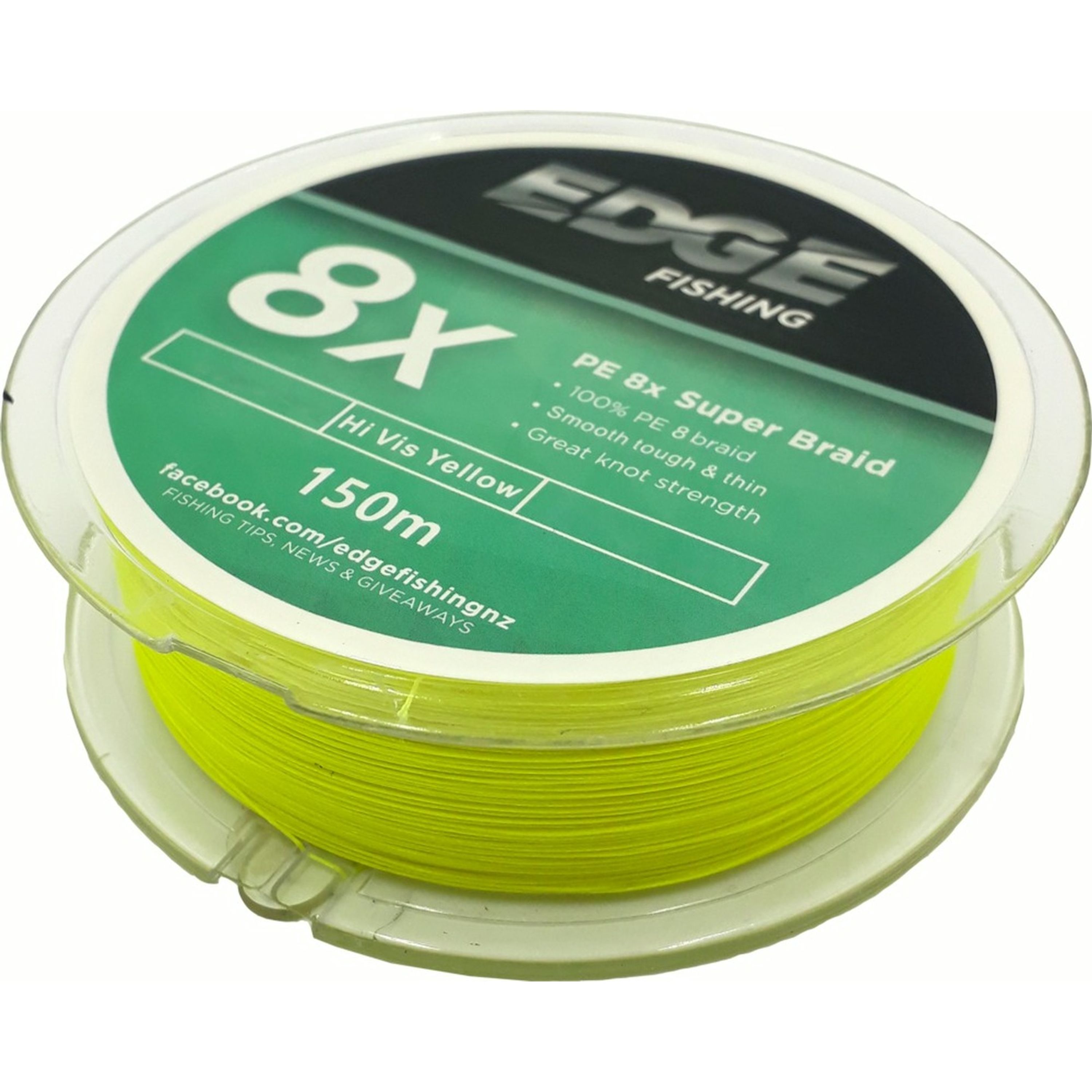 Edge Braid 10lb PE 8X Hi Vis Yellow 150m