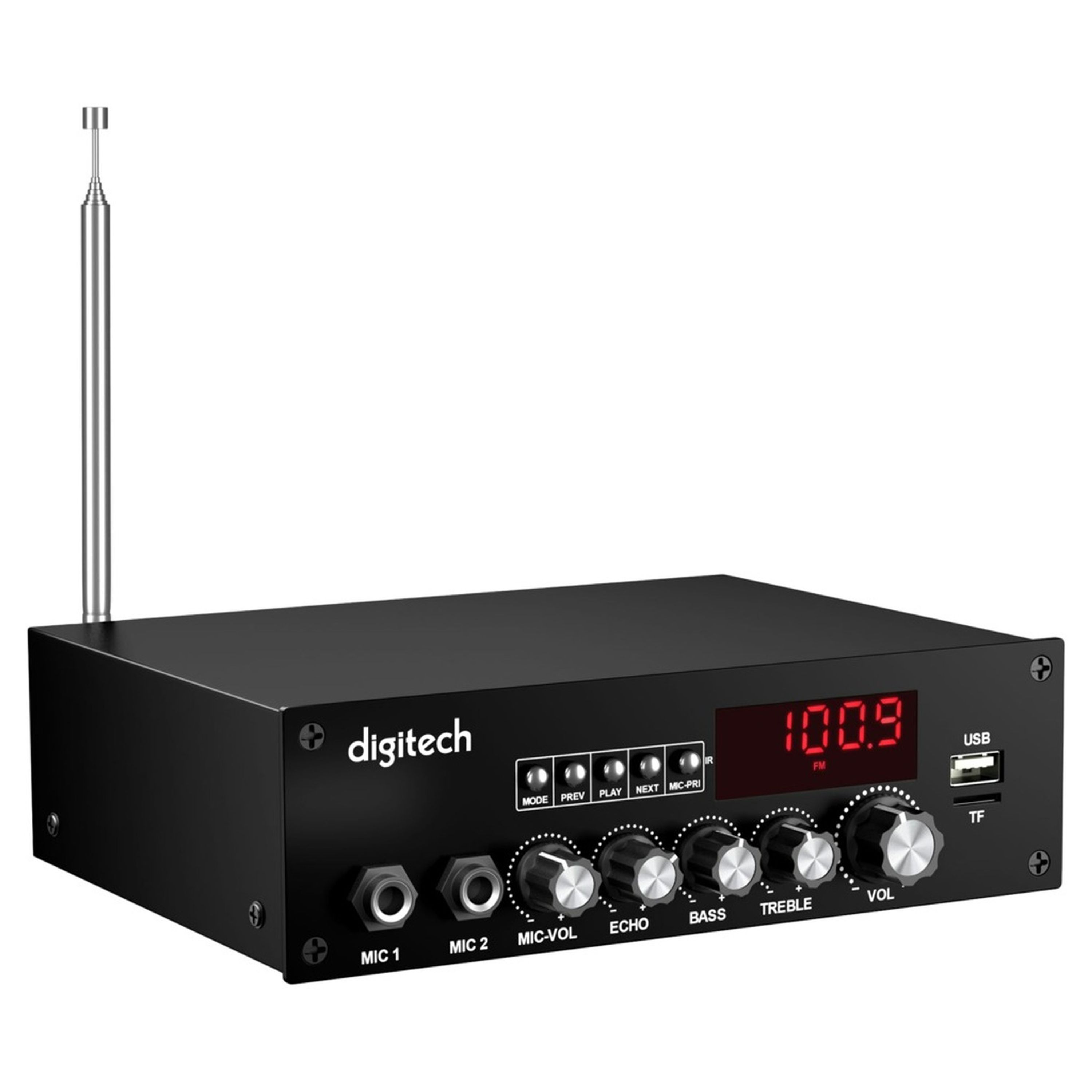 2x50W Amplifier with BT/USB/TF/FM/2xAUX/2xMIC  
