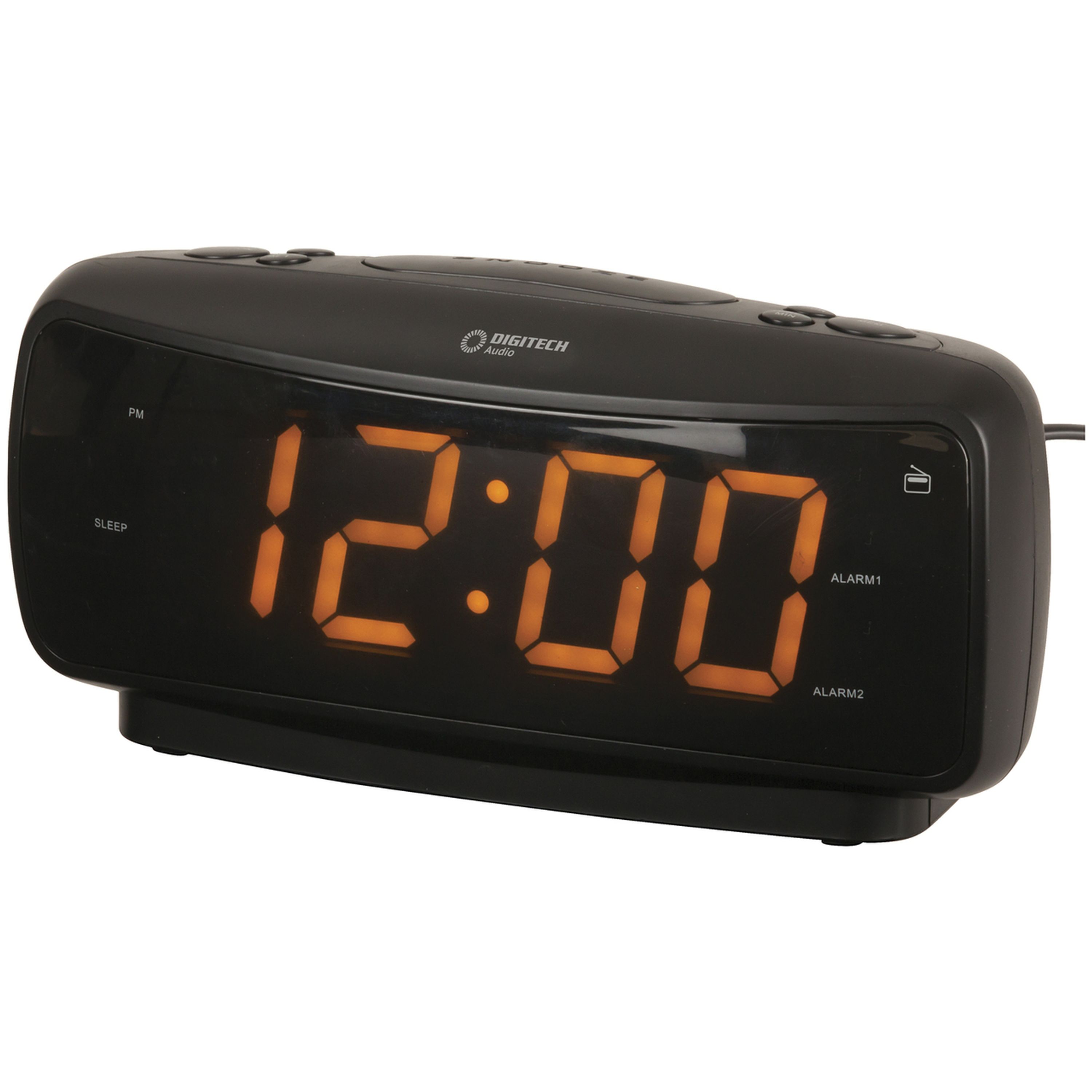 Digitech Large-Digit Alarm Clock with AM/FM Radio