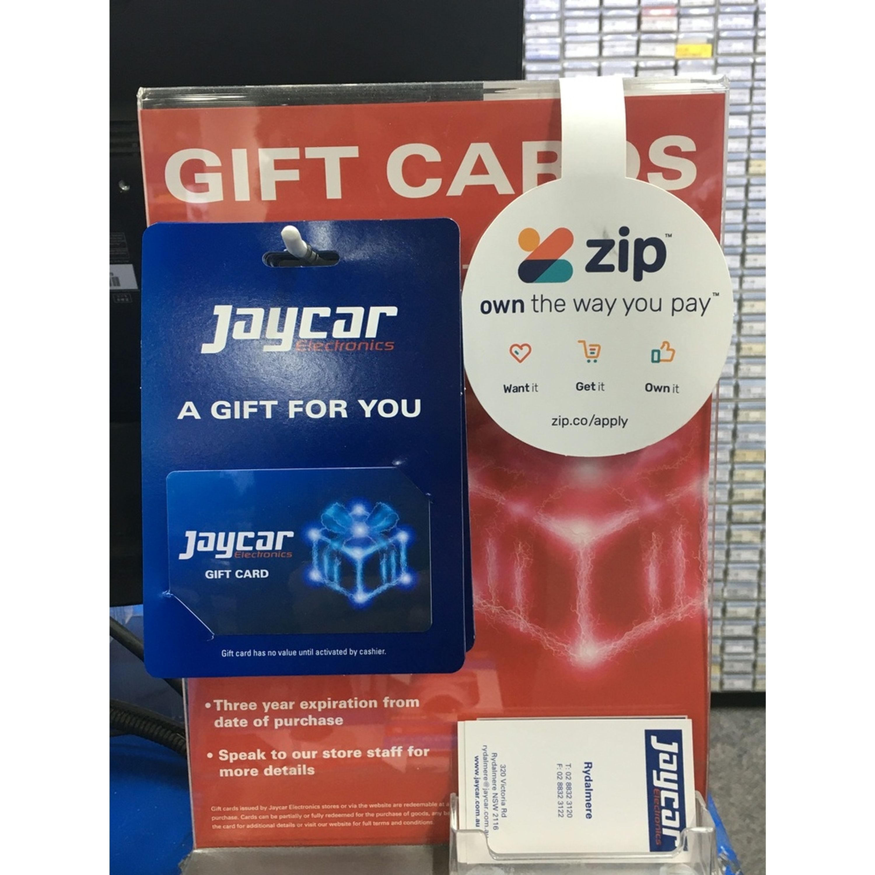 A4 GIFT CARD display stand with hooks