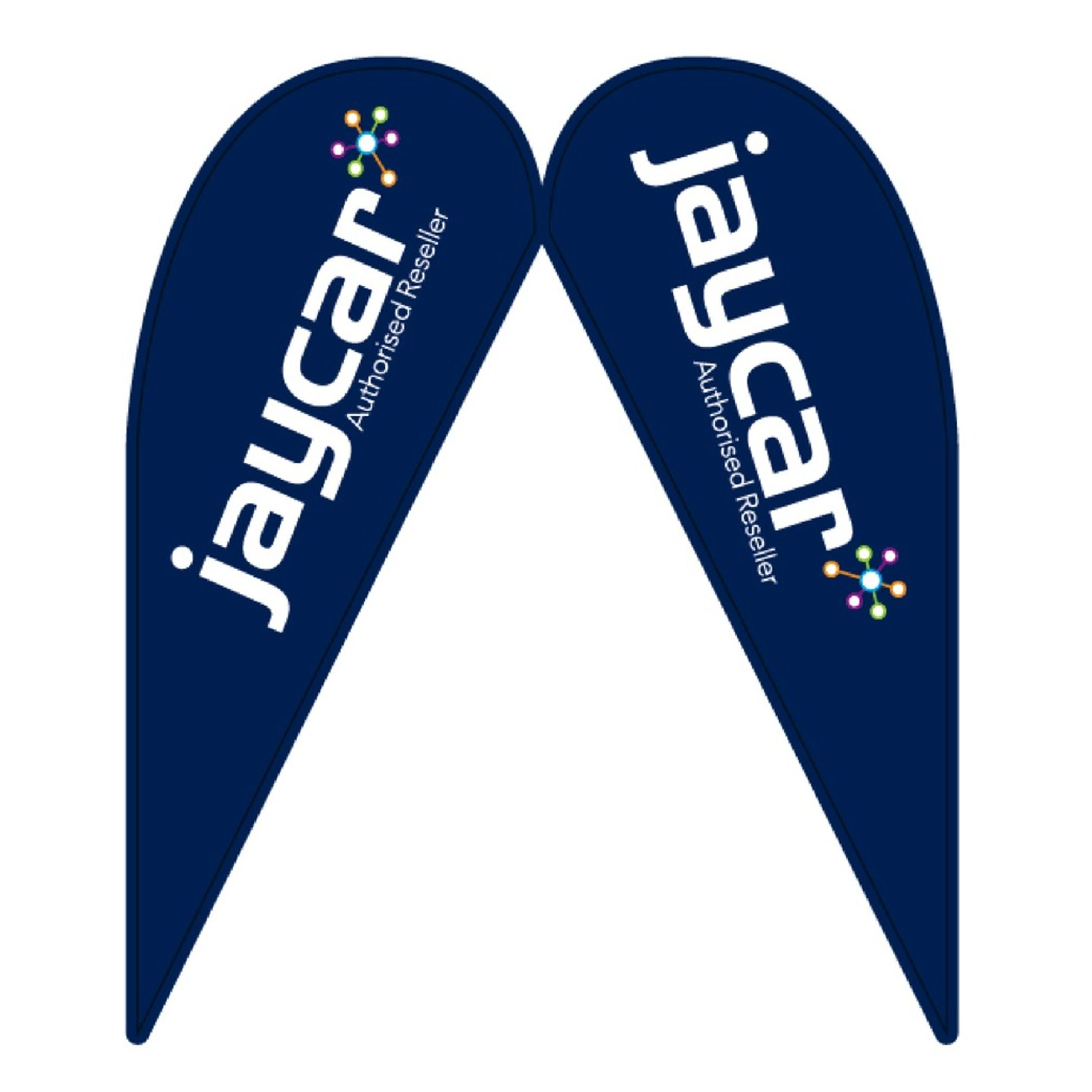 Small D/S Teardrop flag 2.2M NEW LOGO