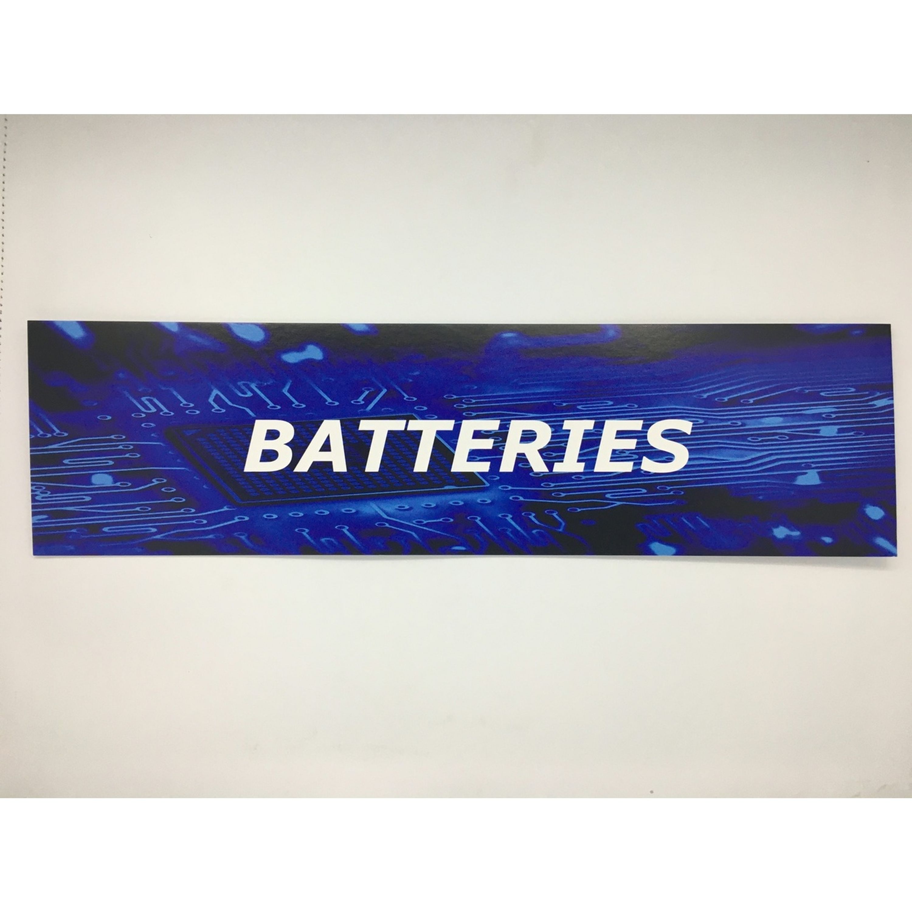 Resellers category sign blue BATTERIES