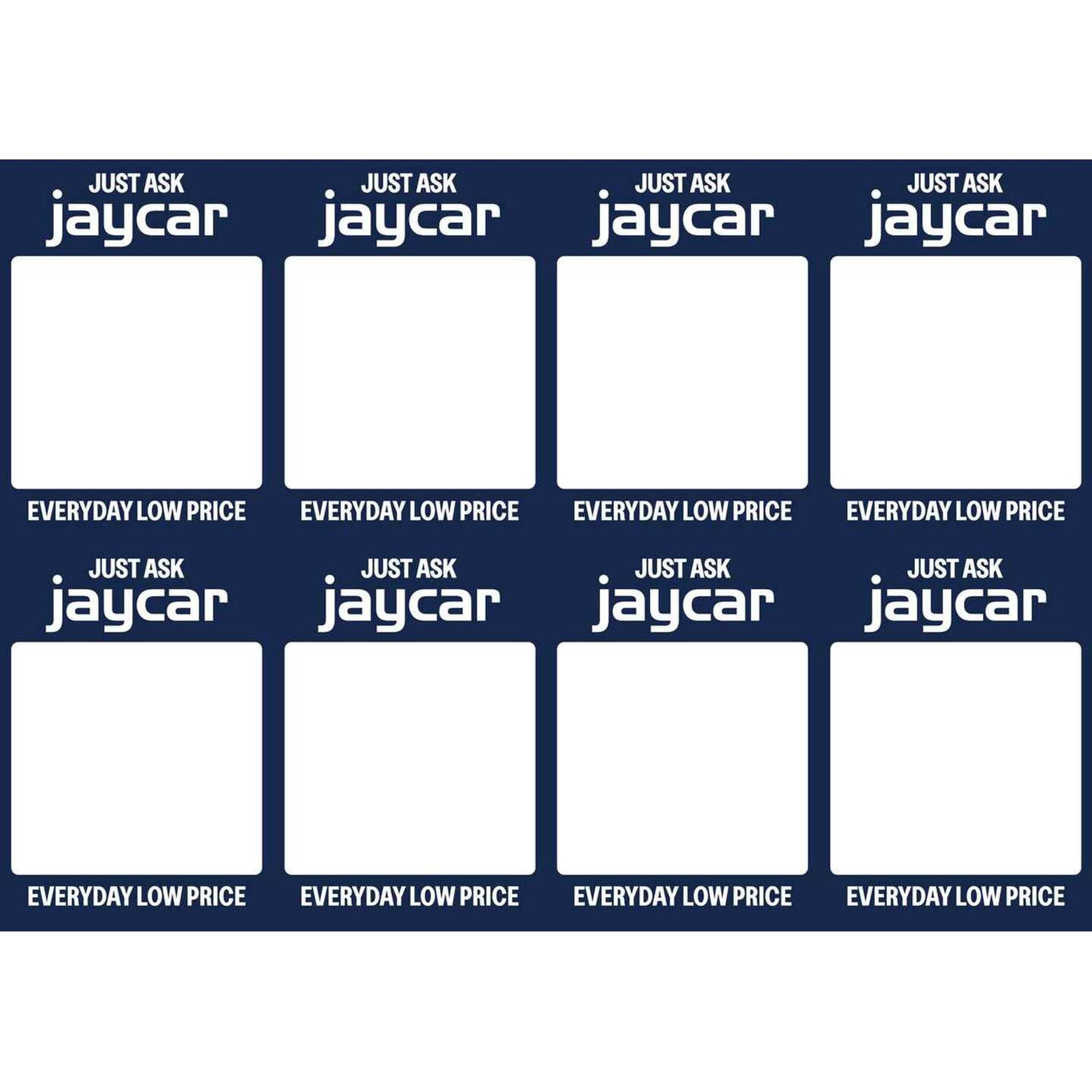 Jaycar Logo A7 Blank Sign Cards - Pack of 50