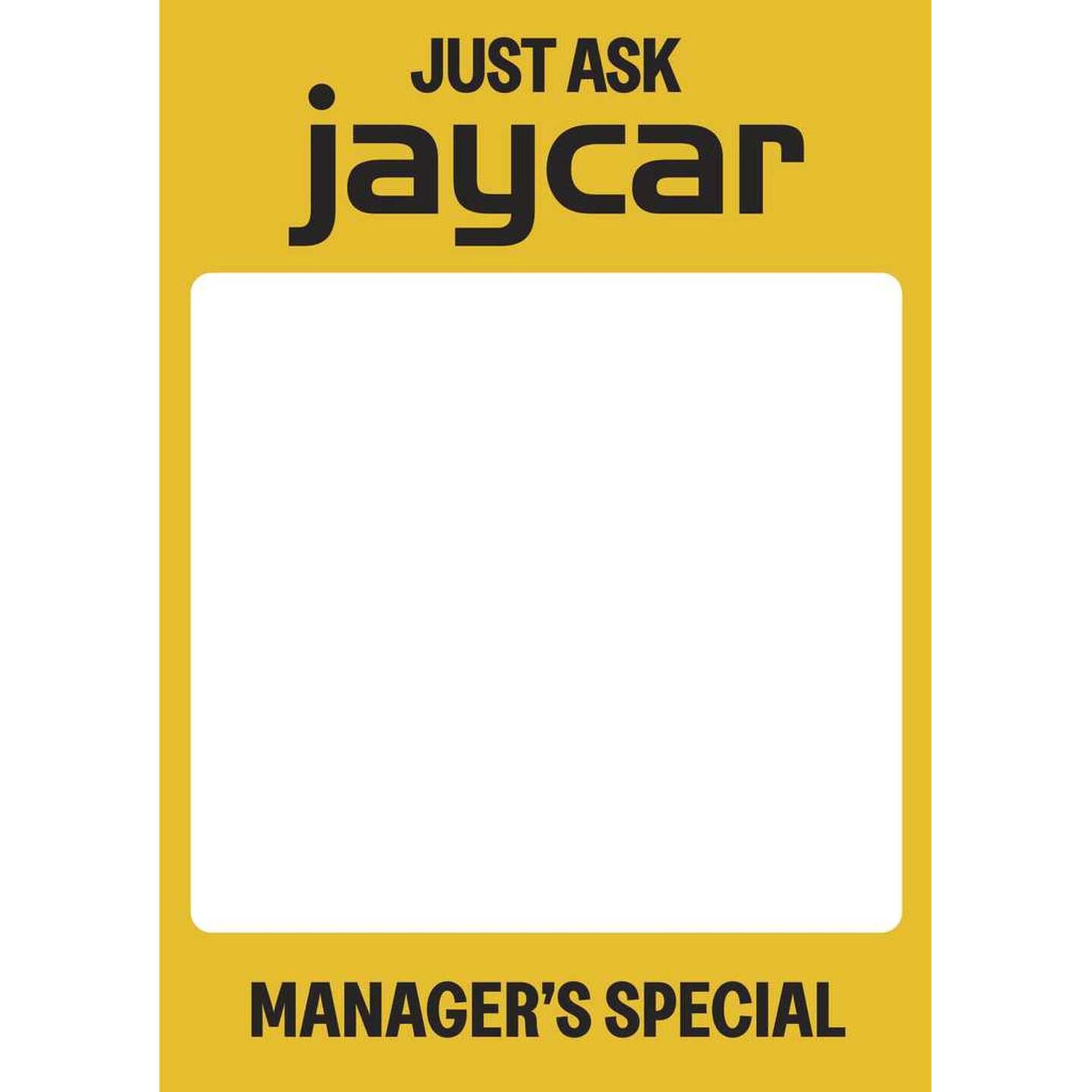 Jaycar Manager Special A4 Blank Sign Cards - Pack of 50