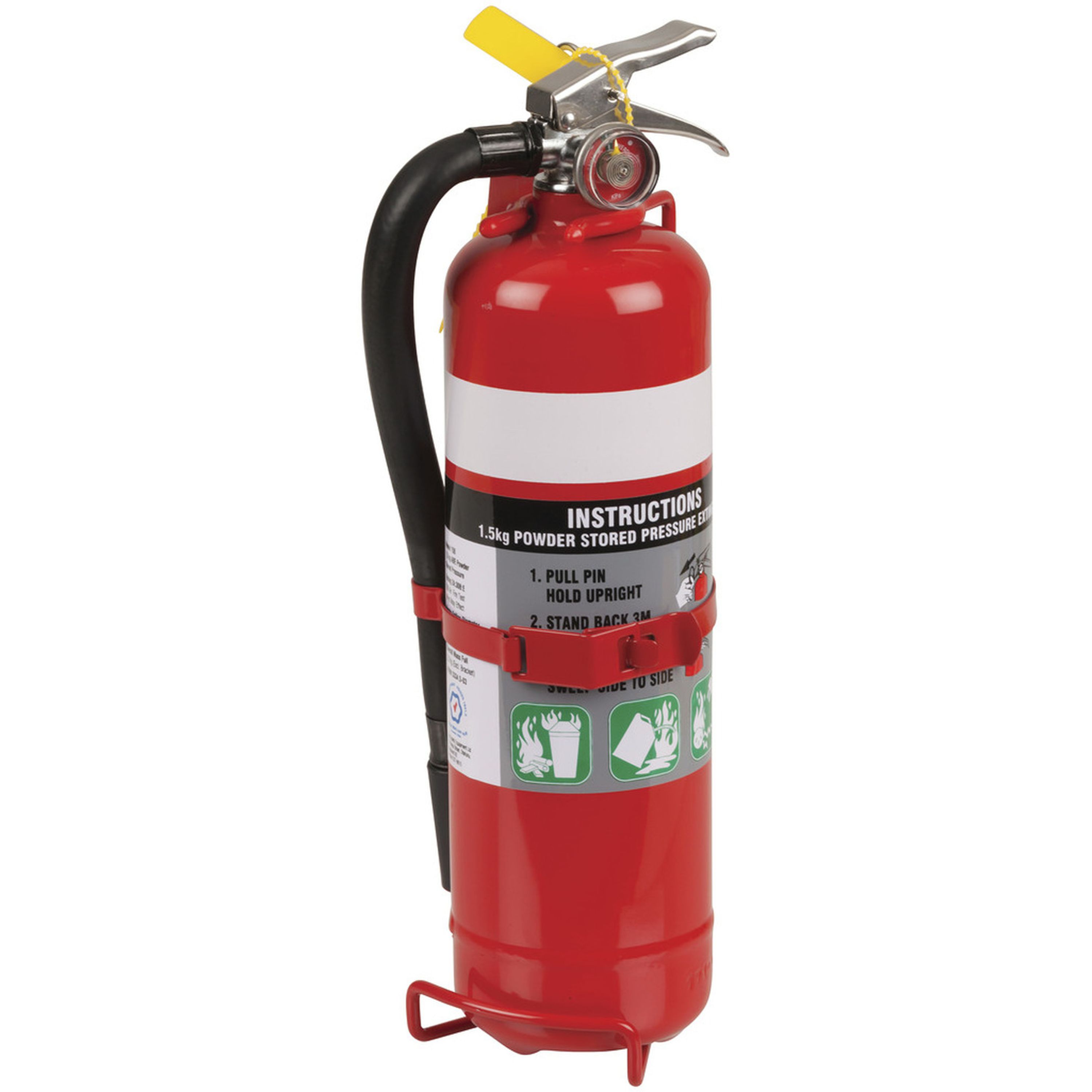 1.5kg Fire Extinguisher 2A:30B:E - Metal Bracket