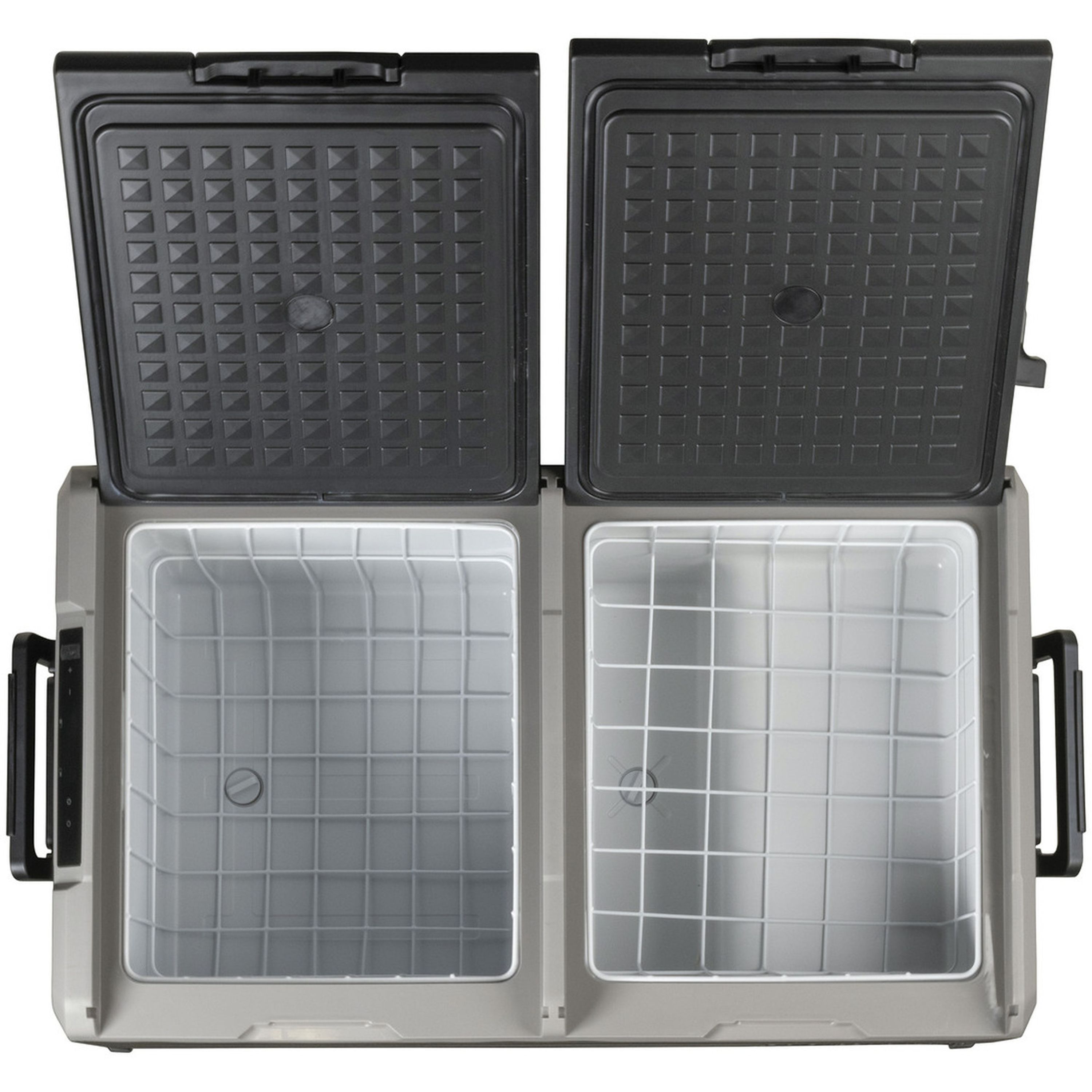 115L Brass Monkey Portable Low Profile Dual Zone Fridge/Freezer with Battery Compartment
