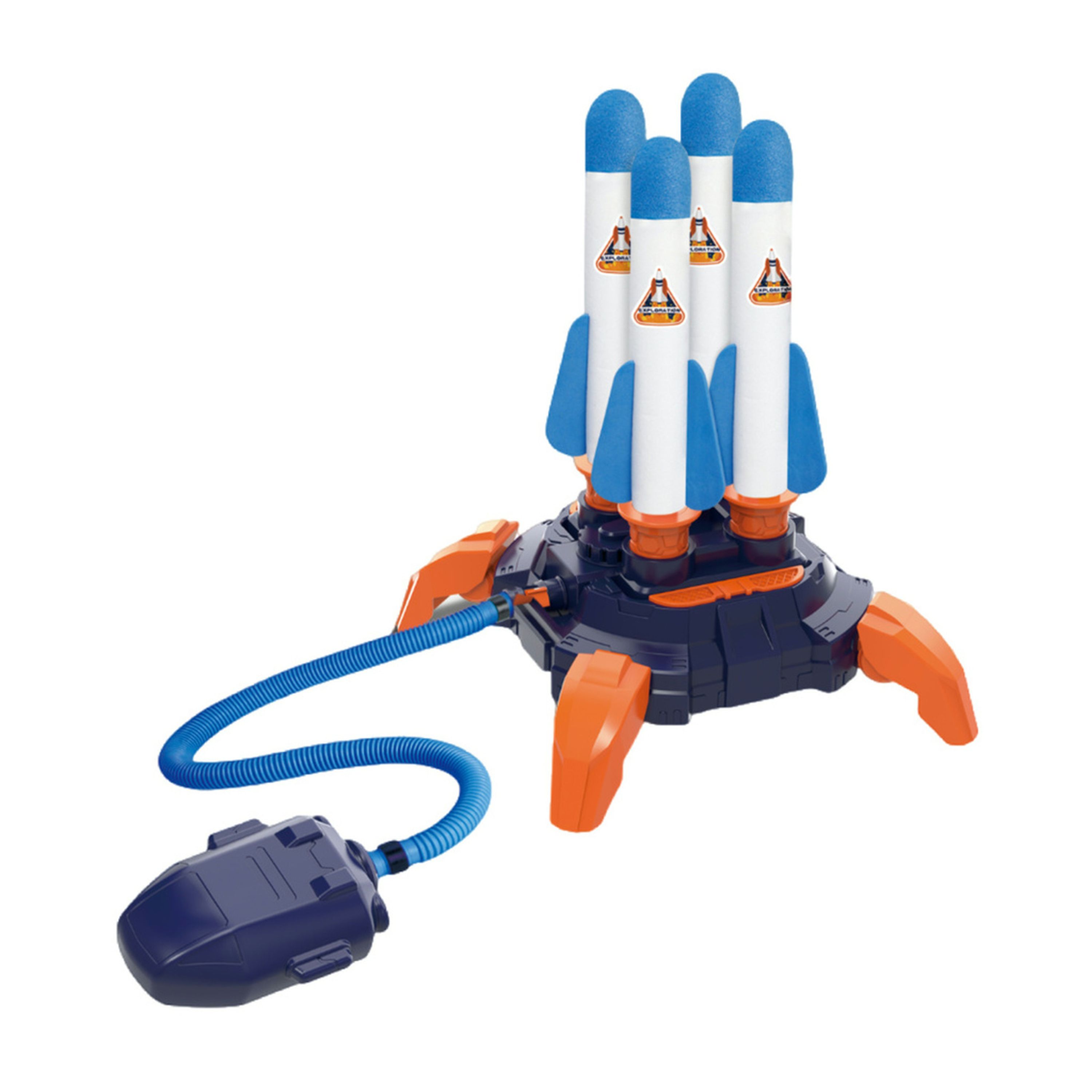 Air Powered Rocket Launcher with 4 Rockets