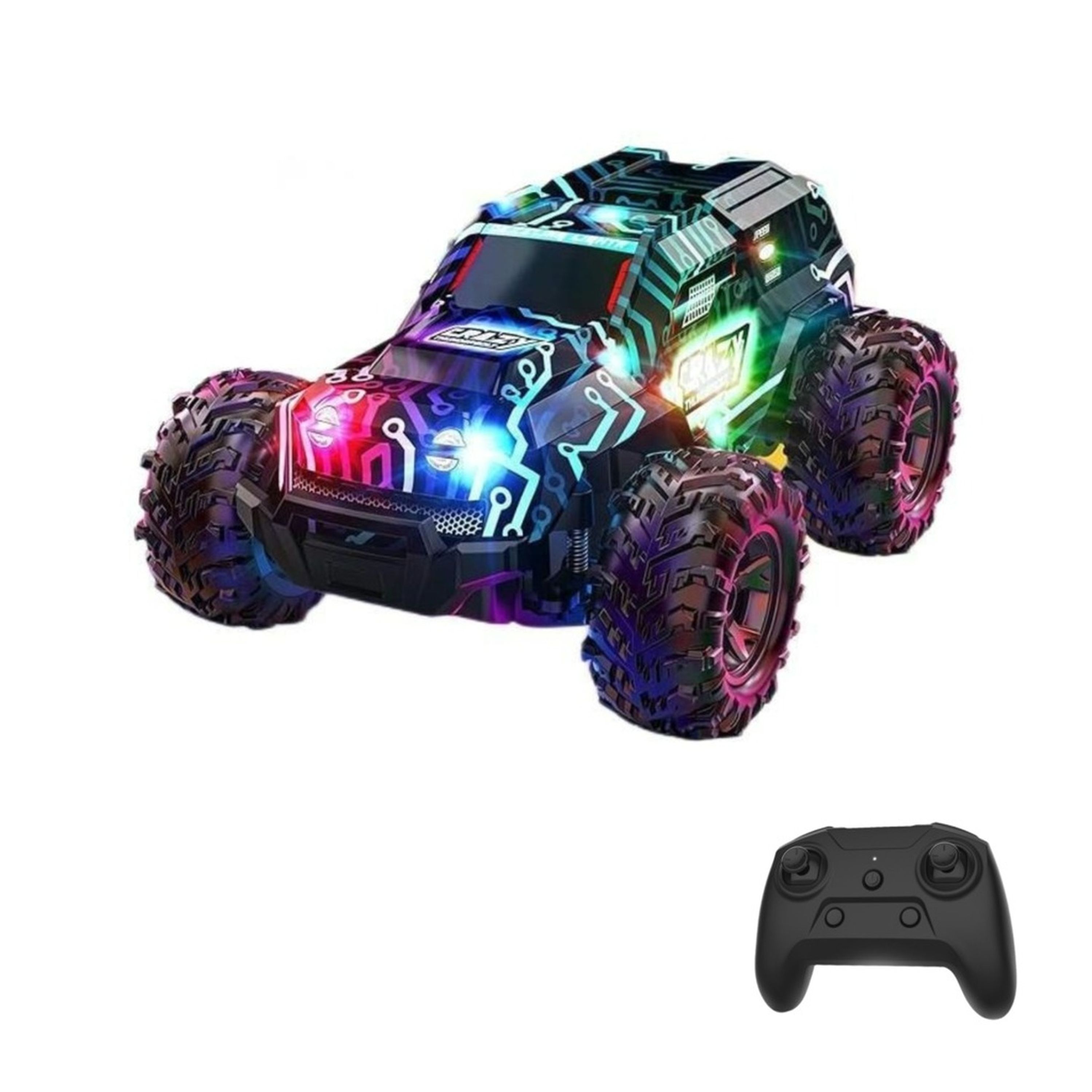 1:18 Scale RC RGB Car with Smoke Spray