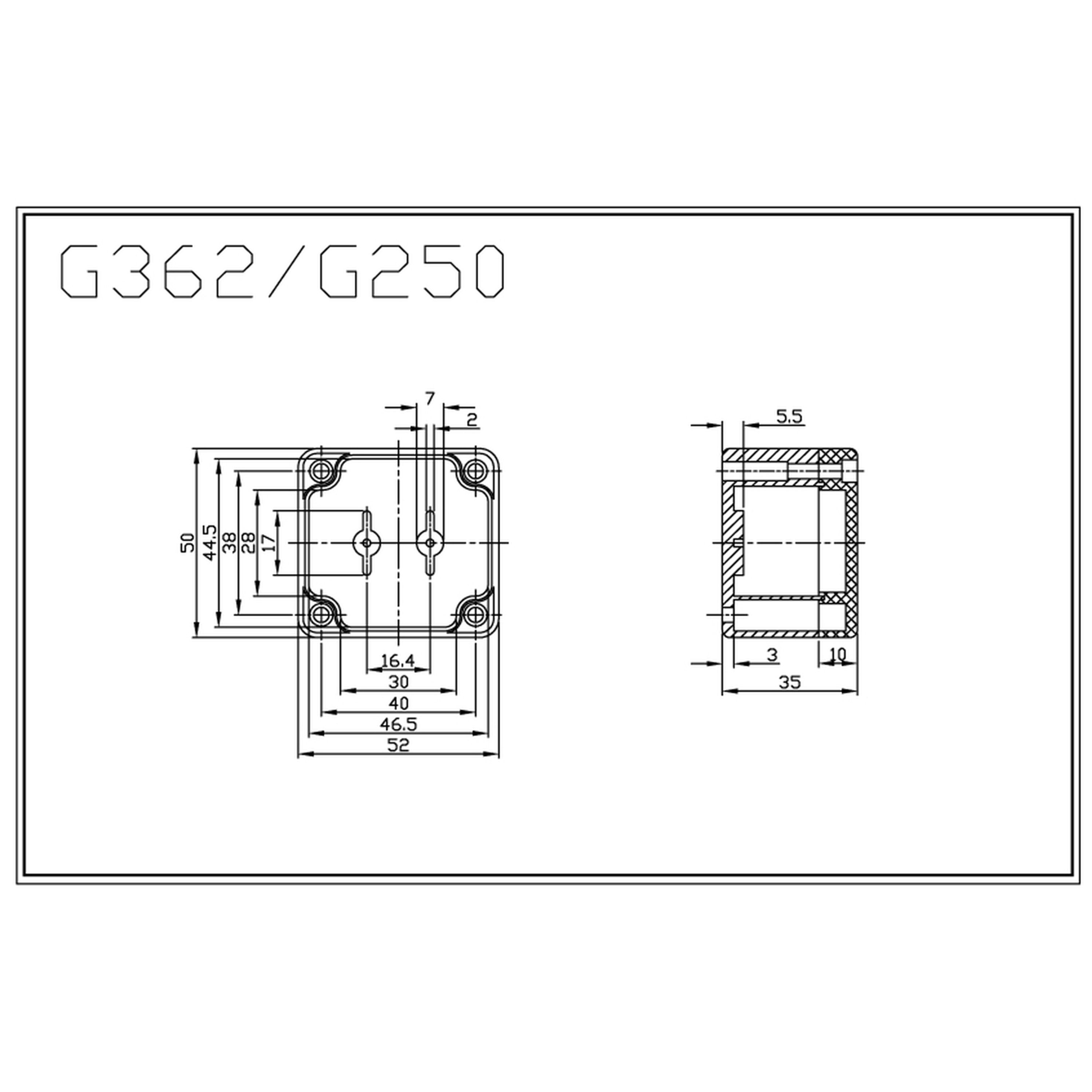 ENCL(IND) BOX SEALD ABS 52X50X35 D/GRY
