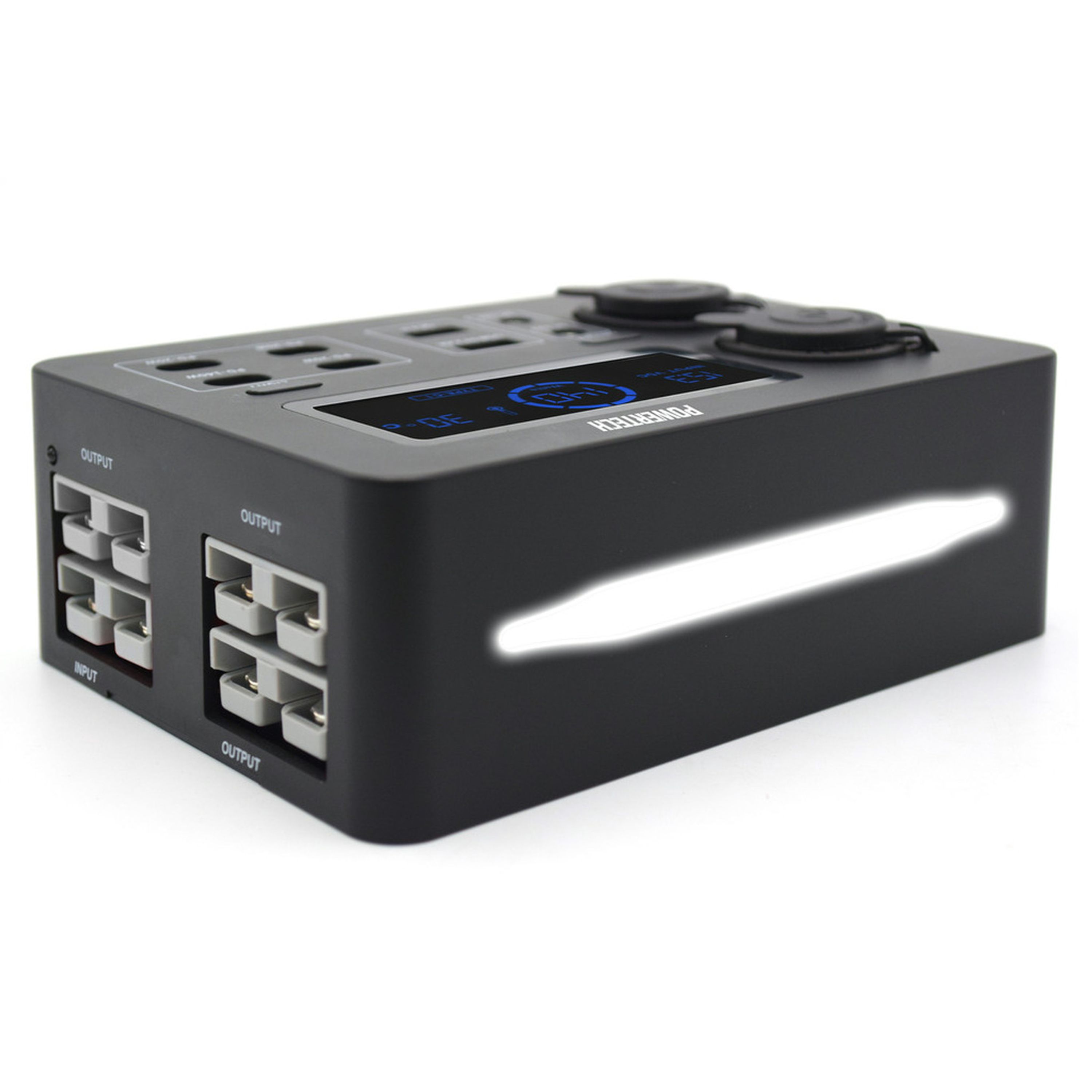 Powertech 12V Power Hub with LCD Screen and LED Light 