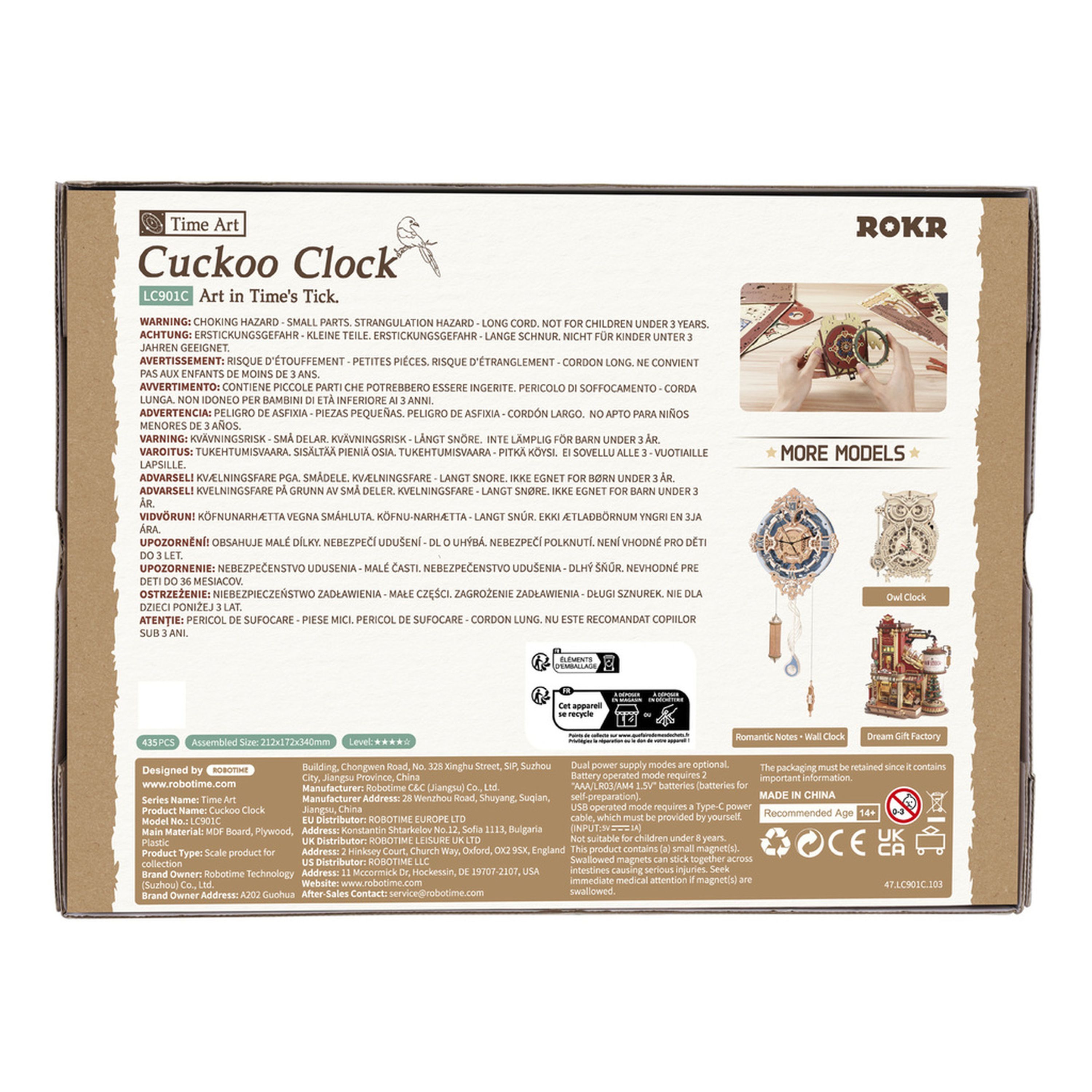ROKR Cuckoo Clock Construction Kit