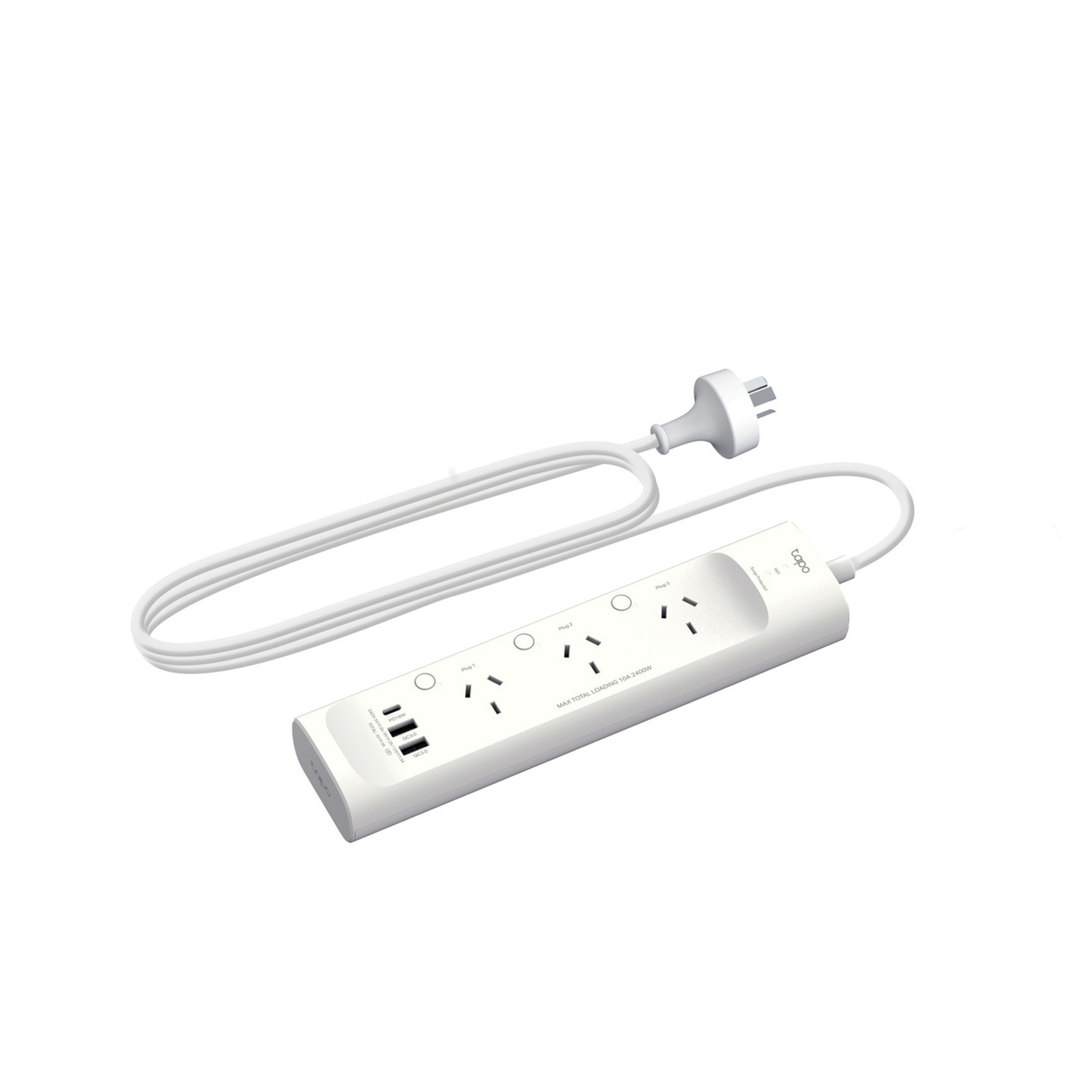TP-LINK Smart Power Board 3 AC Sockets with 2 x USB A and 1 x USB C Bluetooth with 1.5 Metre Lead