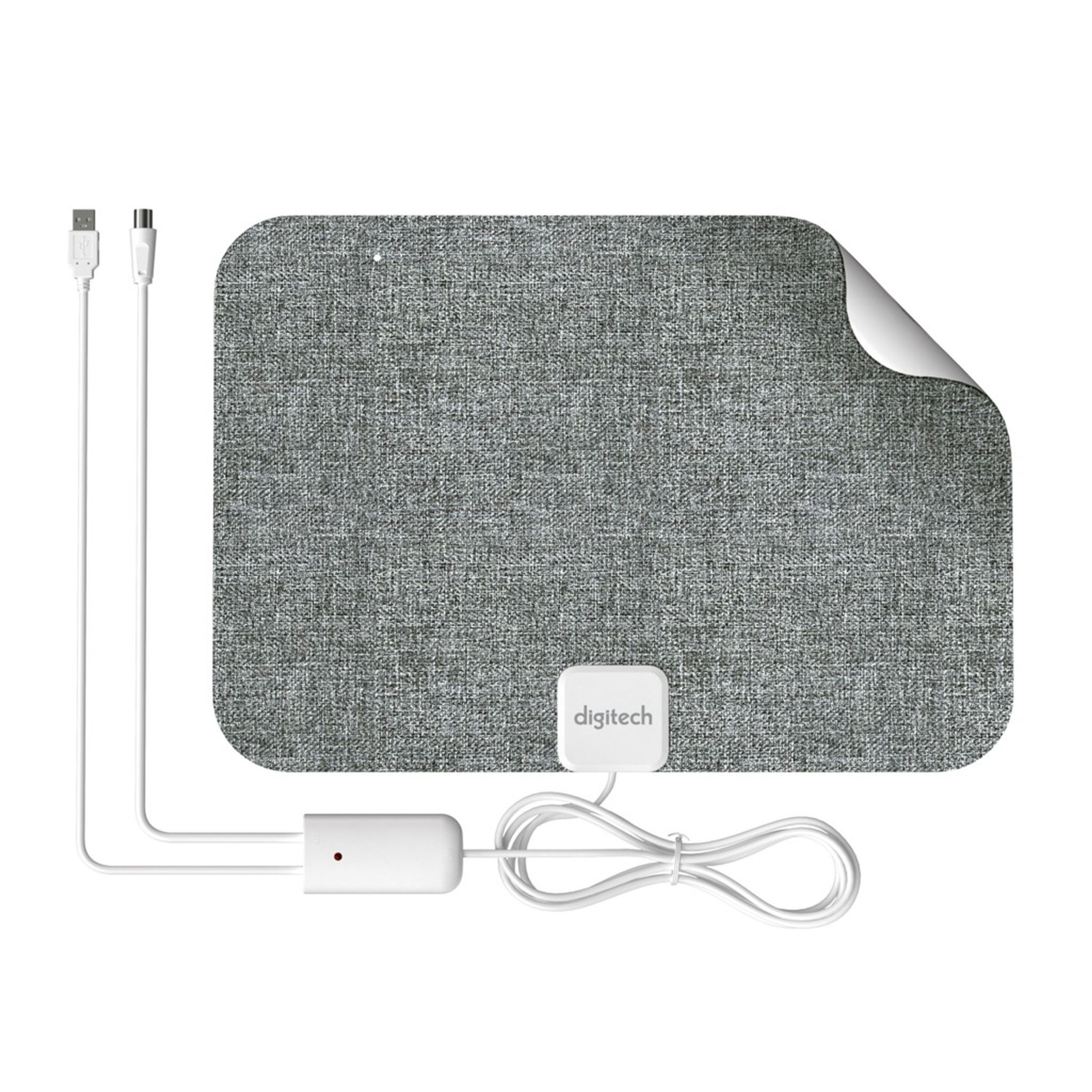 Ultra Thin Indoor TV Antenna UHF/VHF - Grey Fabric 