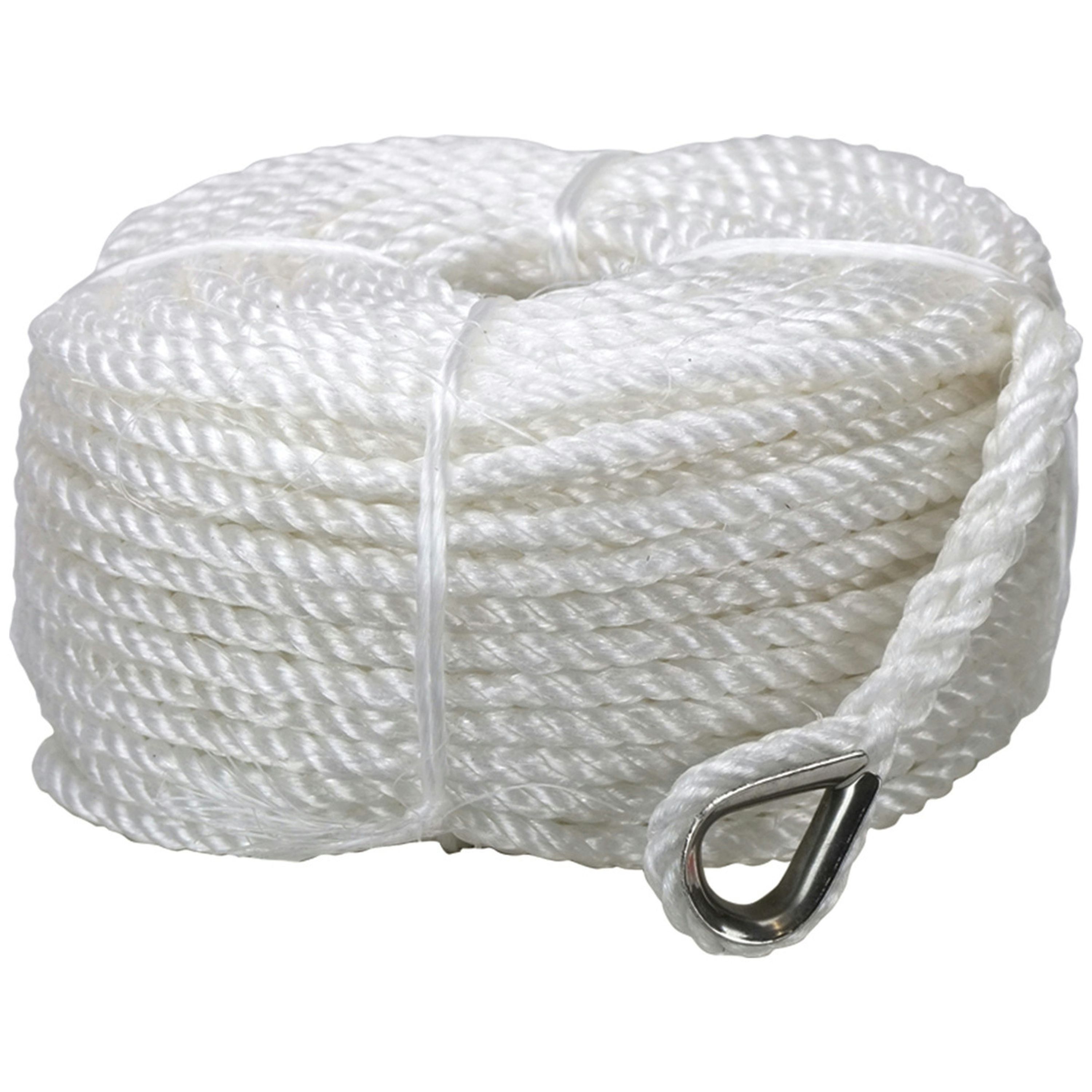 Pre-Made Anchor Lines - 6mm Rope x 50metre 3 Strand