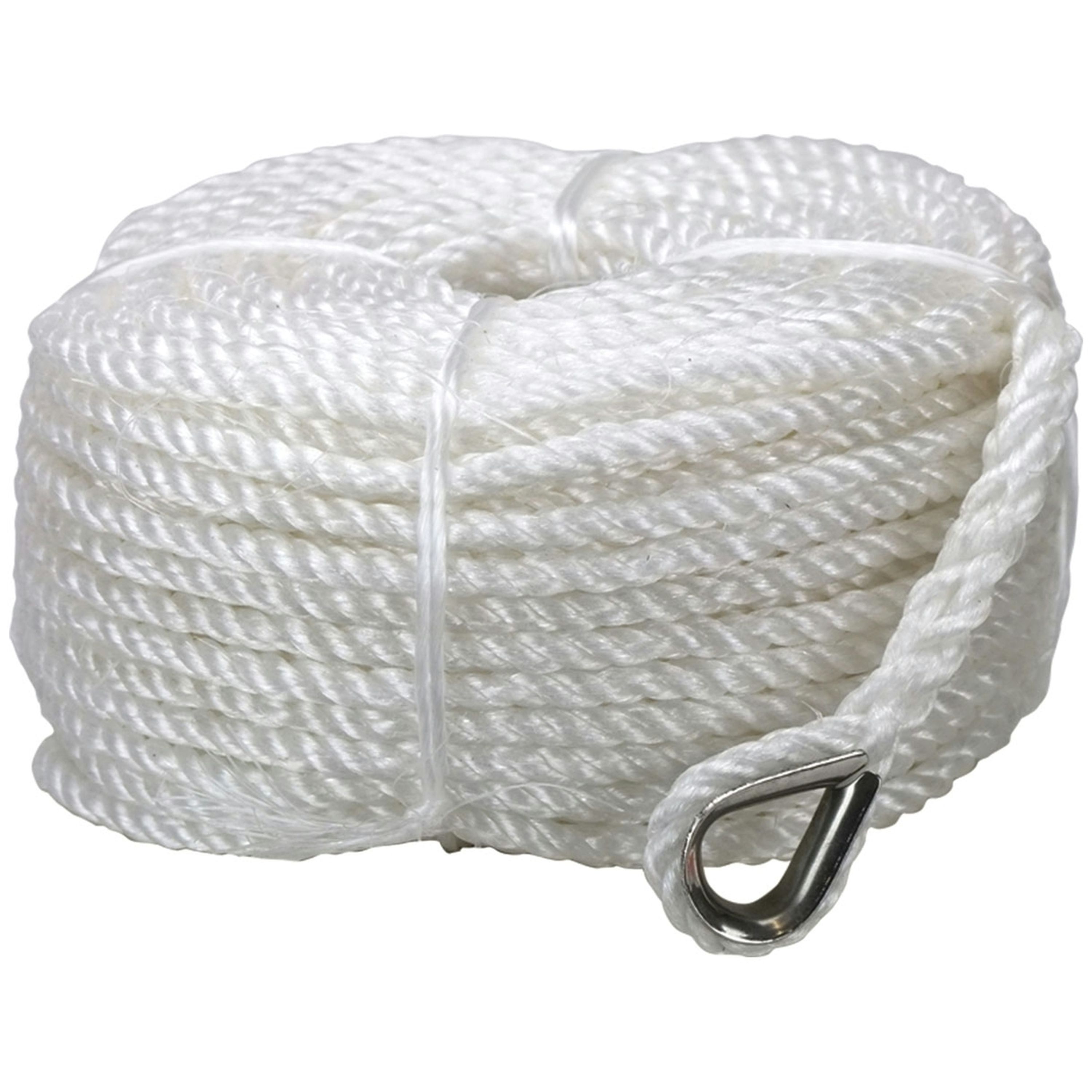 Pre-Made Anchor Lines - 6mm Rope x 50metre 3 Strand
