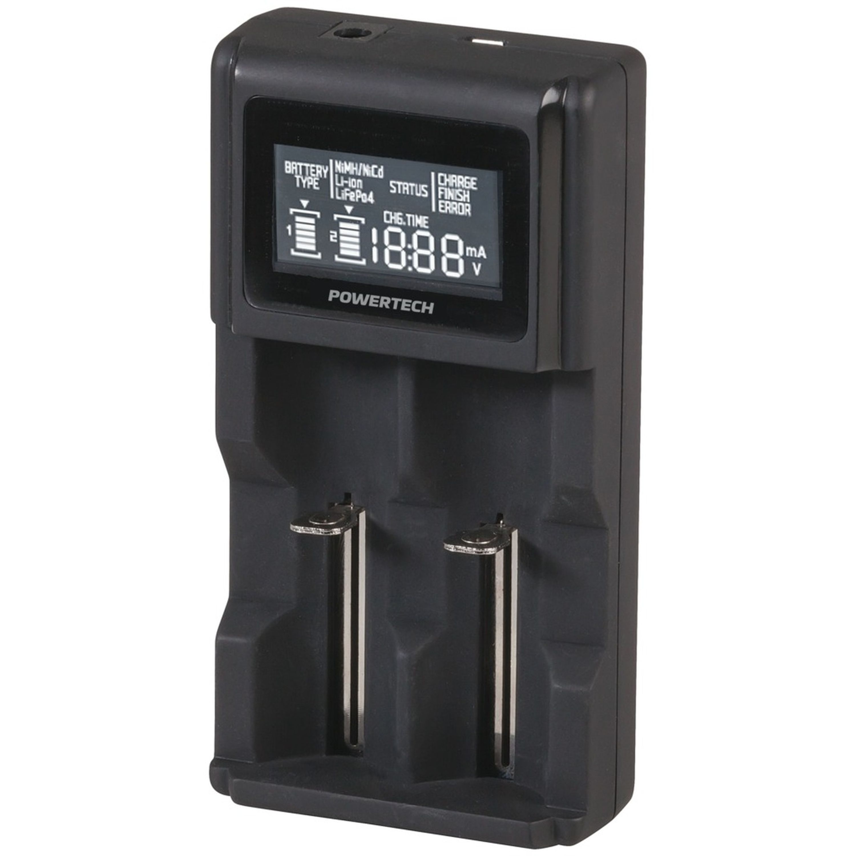Dual-Channel Li-ion / Ni-MH Battery Charger with LCD Display