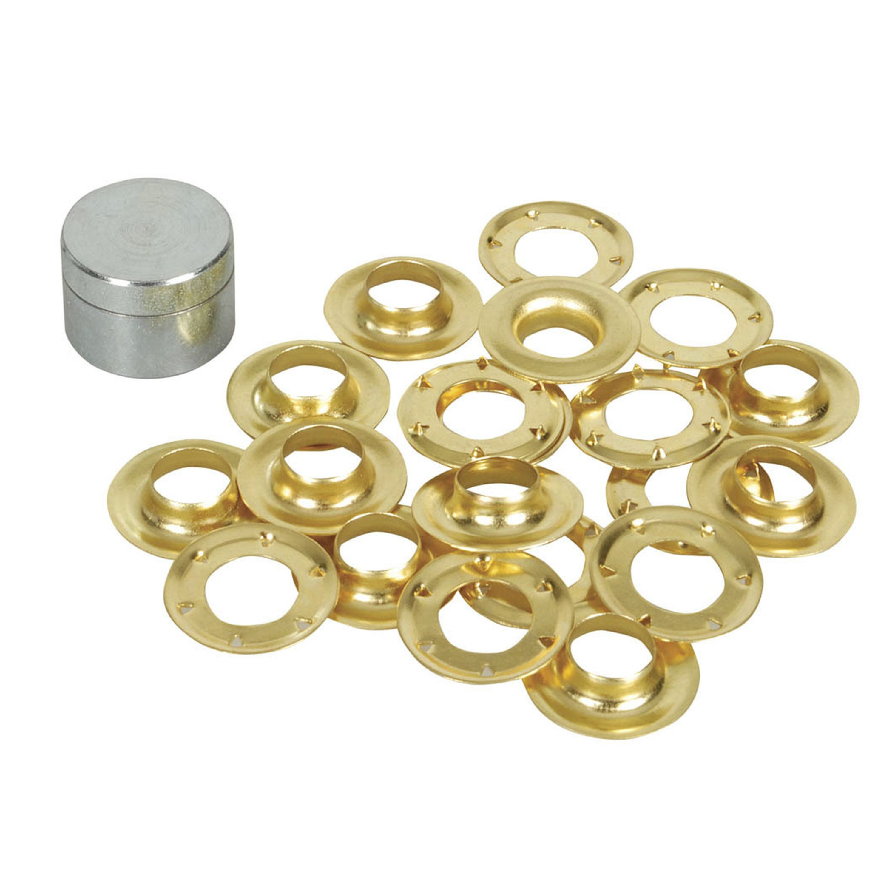 Canopy Eyelets Kit with Eyelet Tool - 10mm Brass Pk. 10