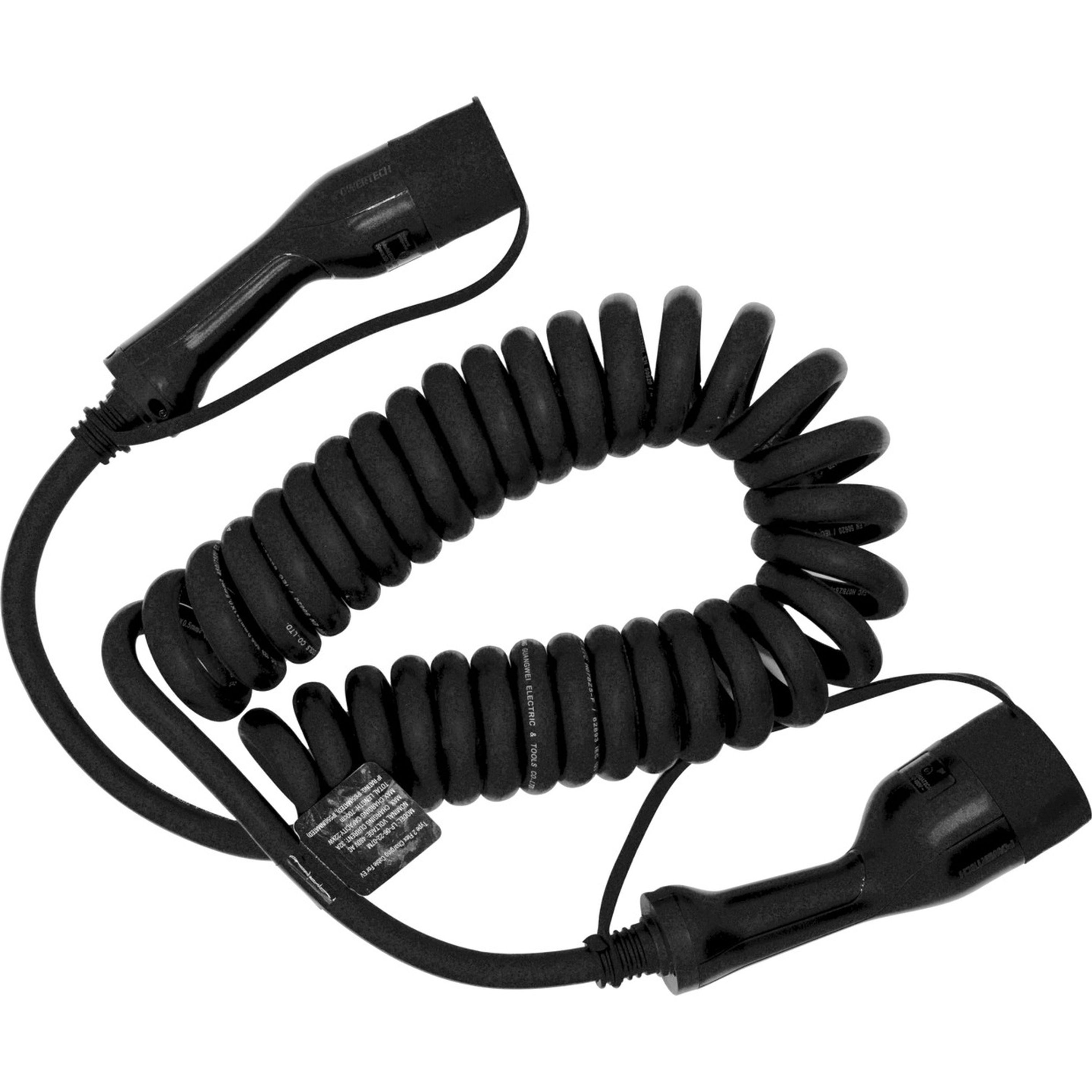 Type 2 Type 2 Coiled AC EV Charging Cable 7M 22kW