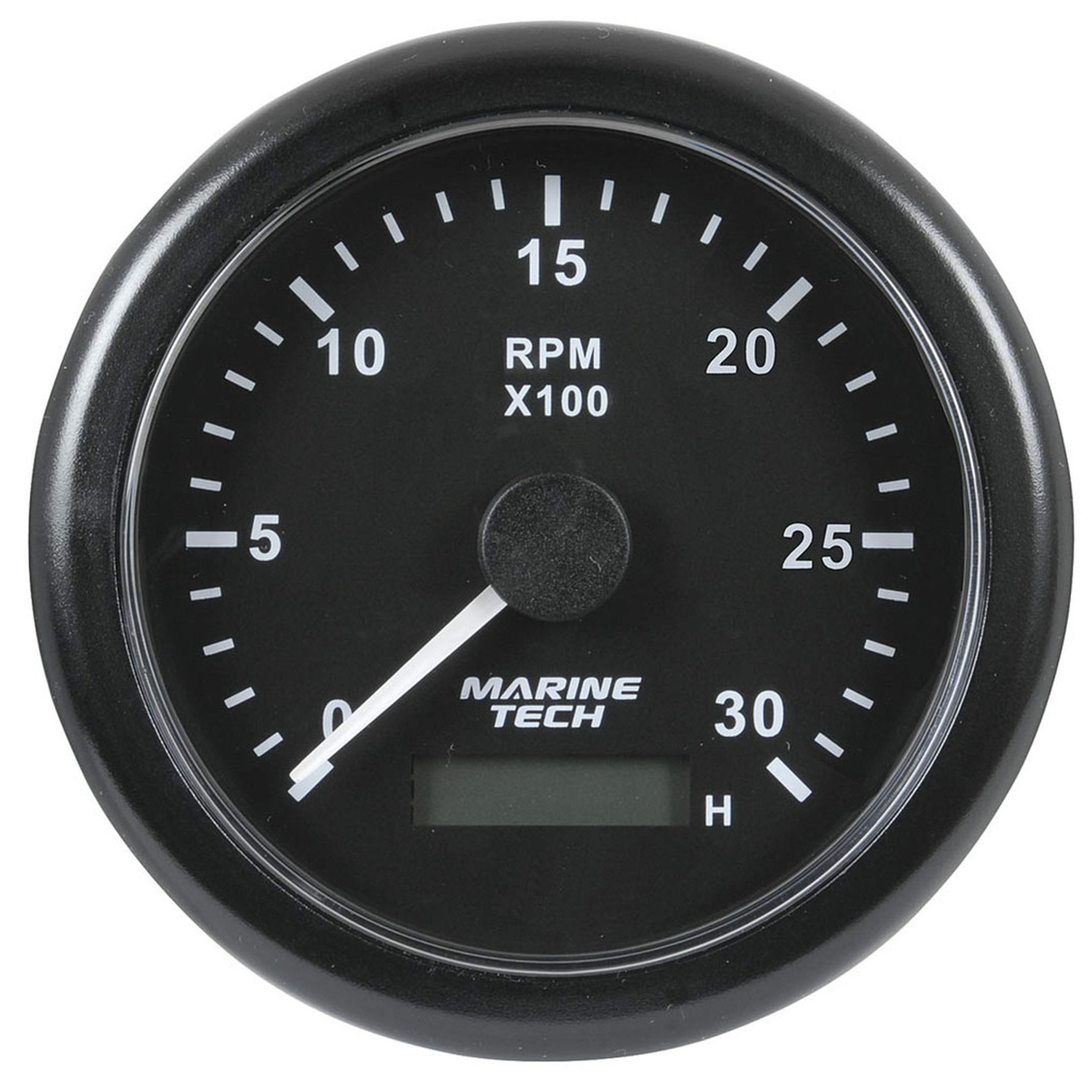 3000RPM Tachometer with Hour Meter - Black
