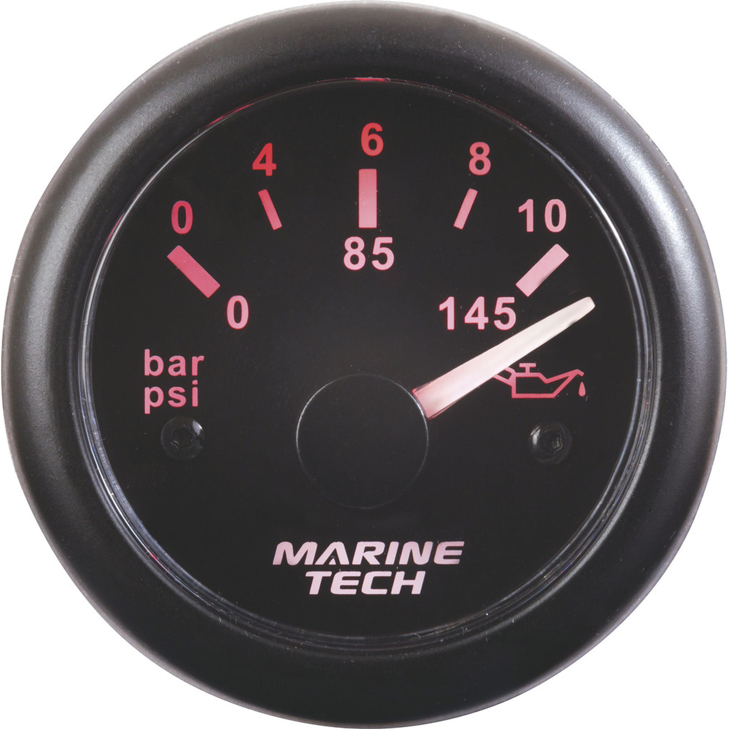 Oil Pressure Gauge - 0-10 Bar - Black