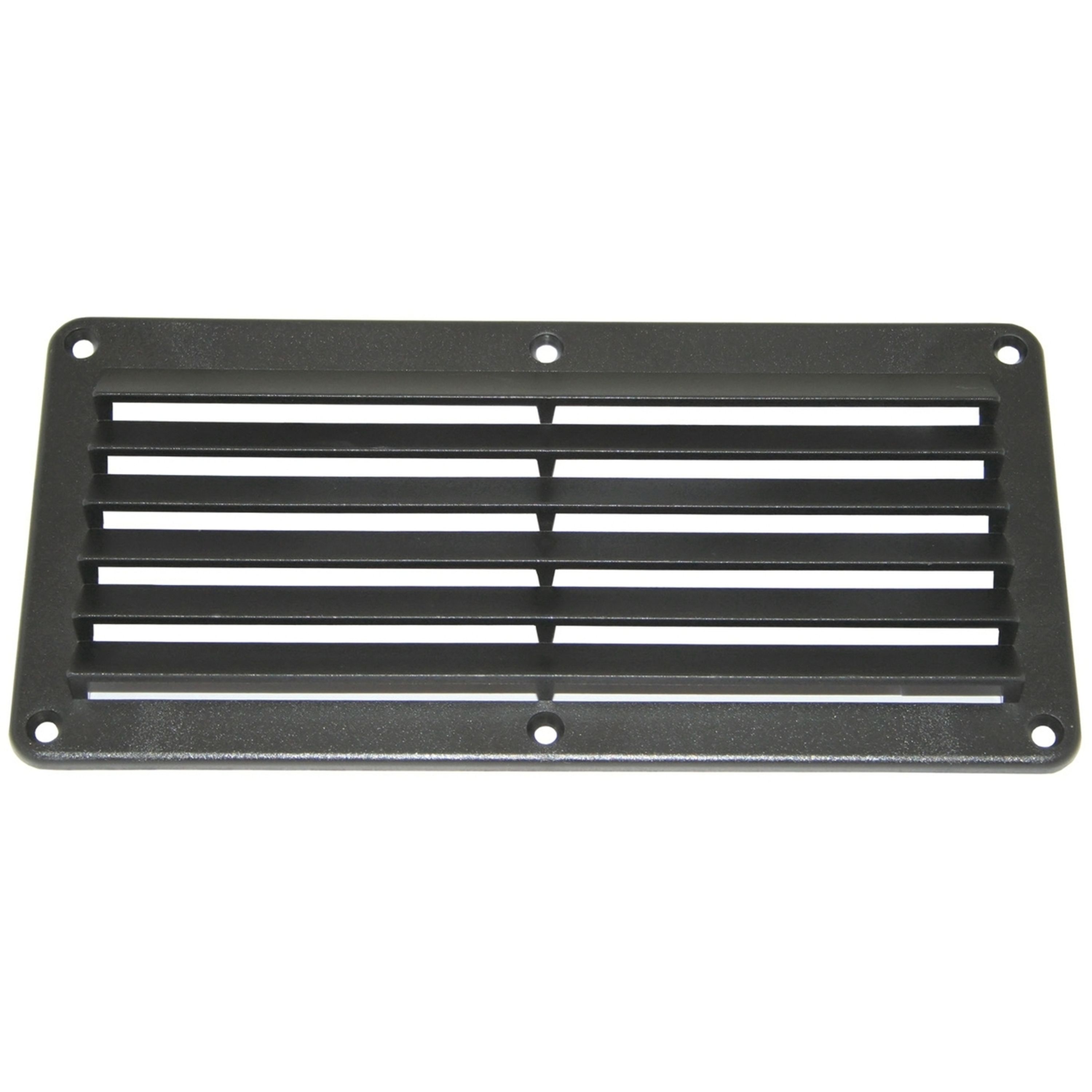 Plastic Rectangular Louvre Vents - Black 255mm x 125mm