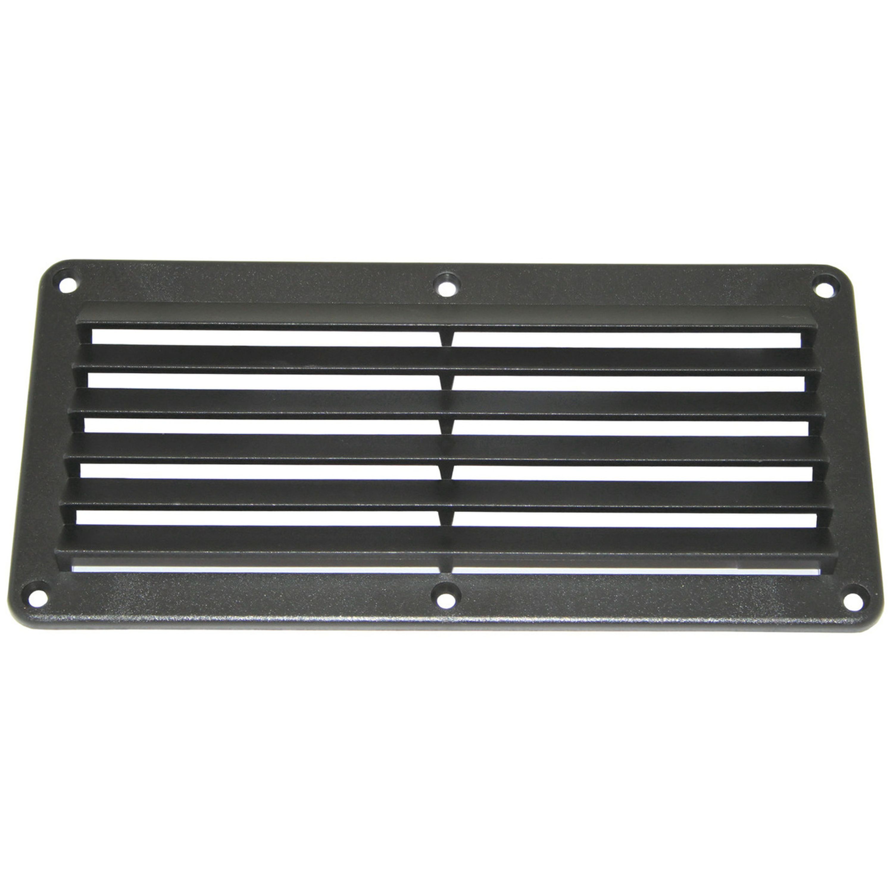 Plastic Rectangular Louvre Vents - Black 255mm x 125mm