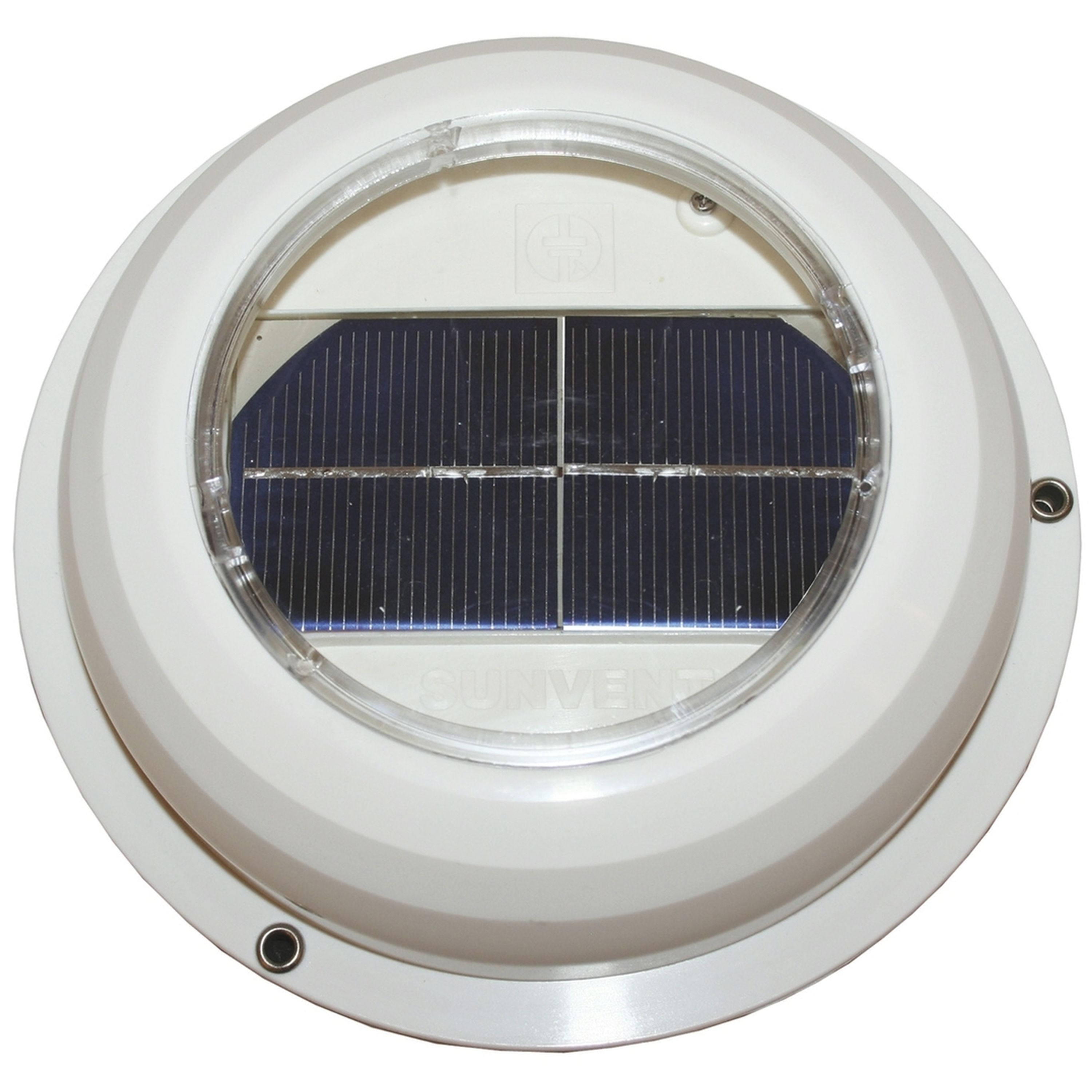 Solar Powered Air Vents - White ABS Plastic