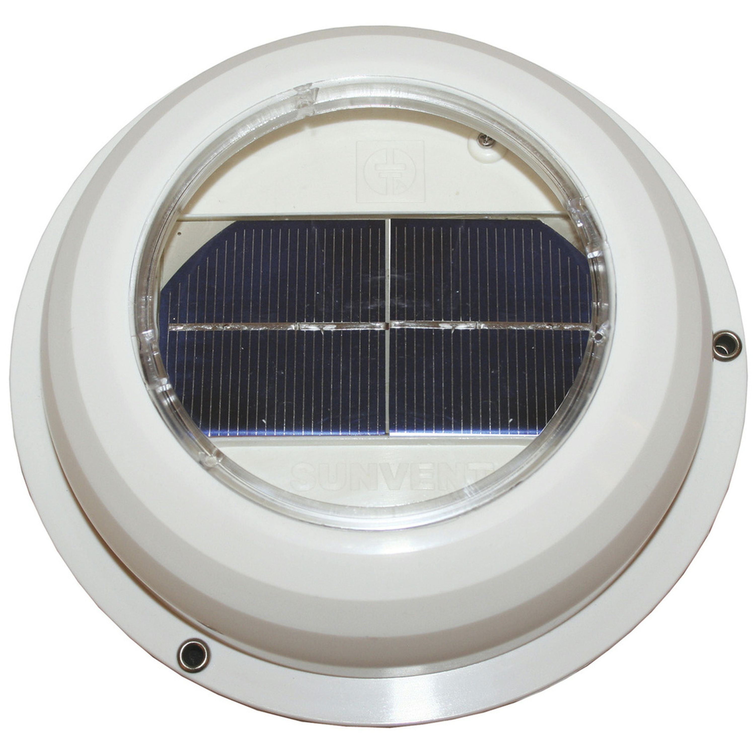 Solar Powered Air Vents - White ABS Plastic