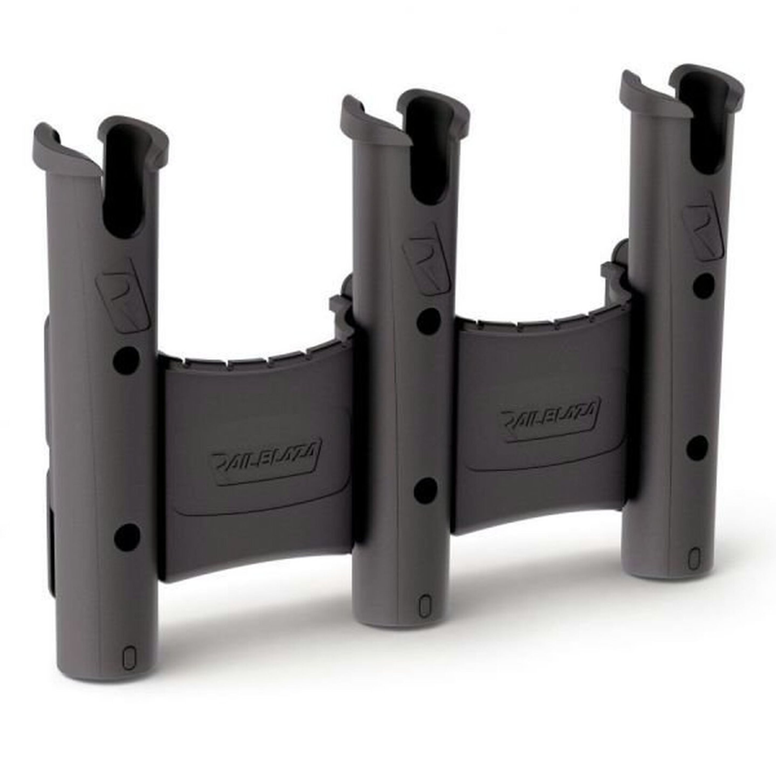 RAILBLAZA RodStow Triple Vertical Rod Holder with Caddy Black
