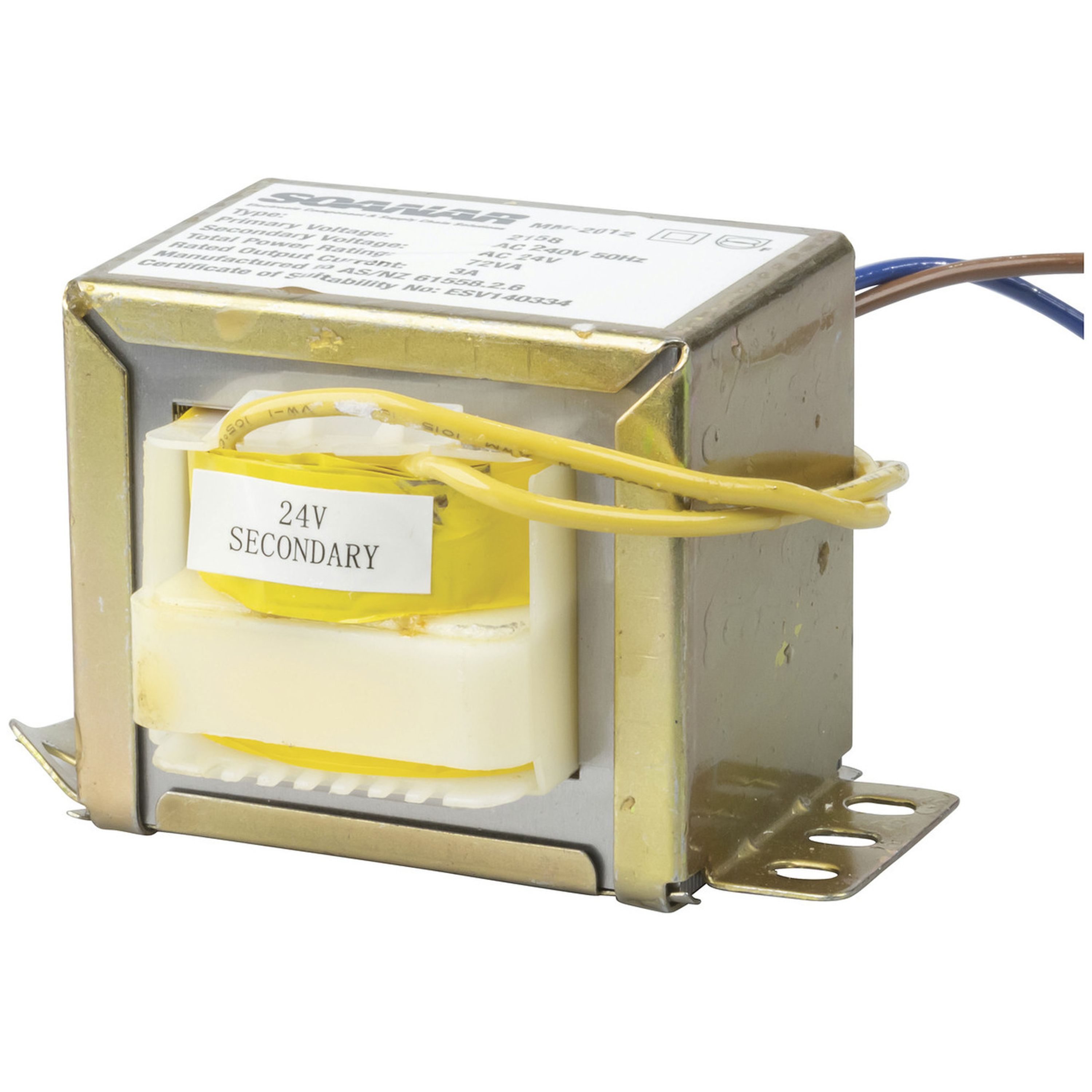 24V, 72VA, 3A - Single Winding - Type 2158 Transformer
