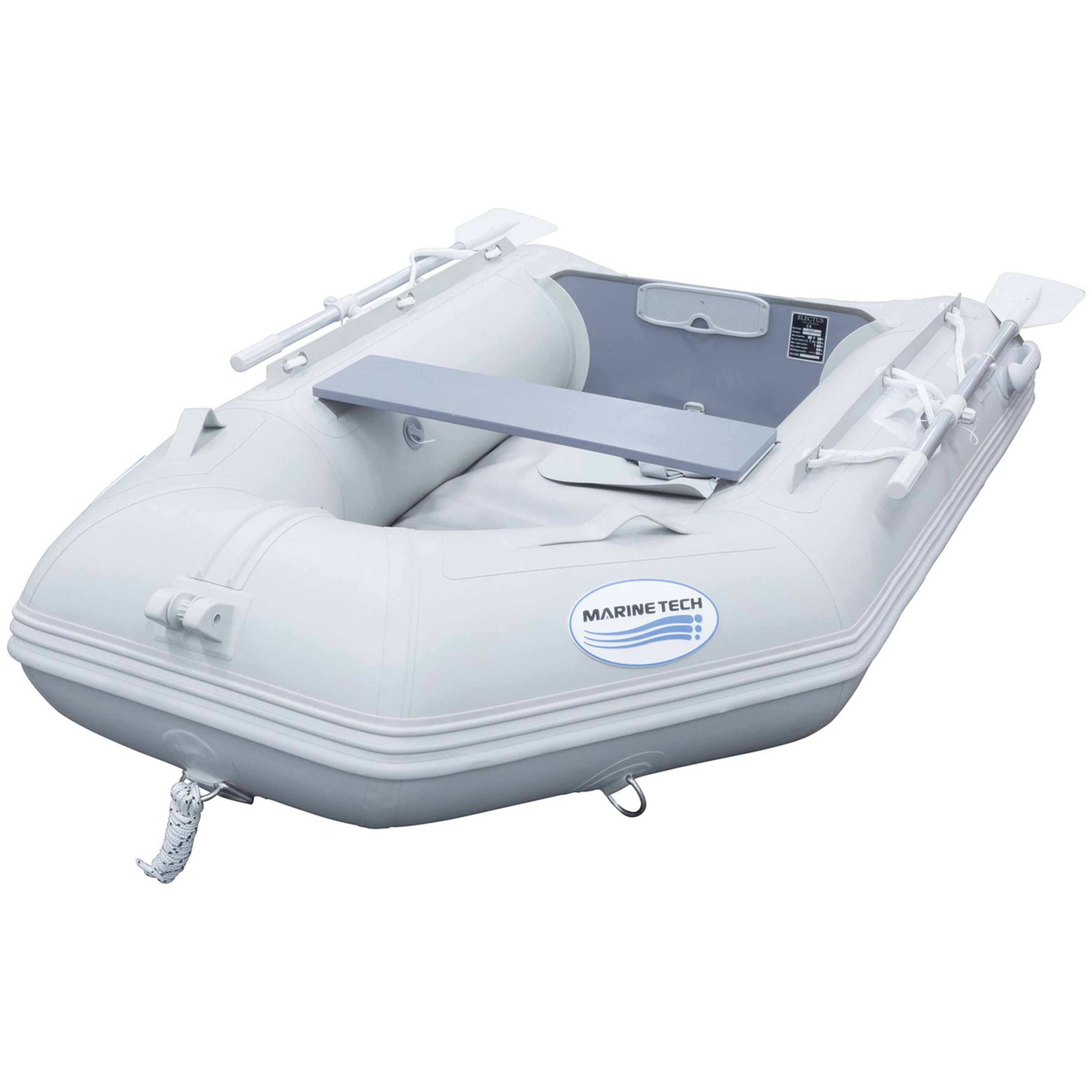 2.3M Inflatable PVC Boat with Air Deck - Grey