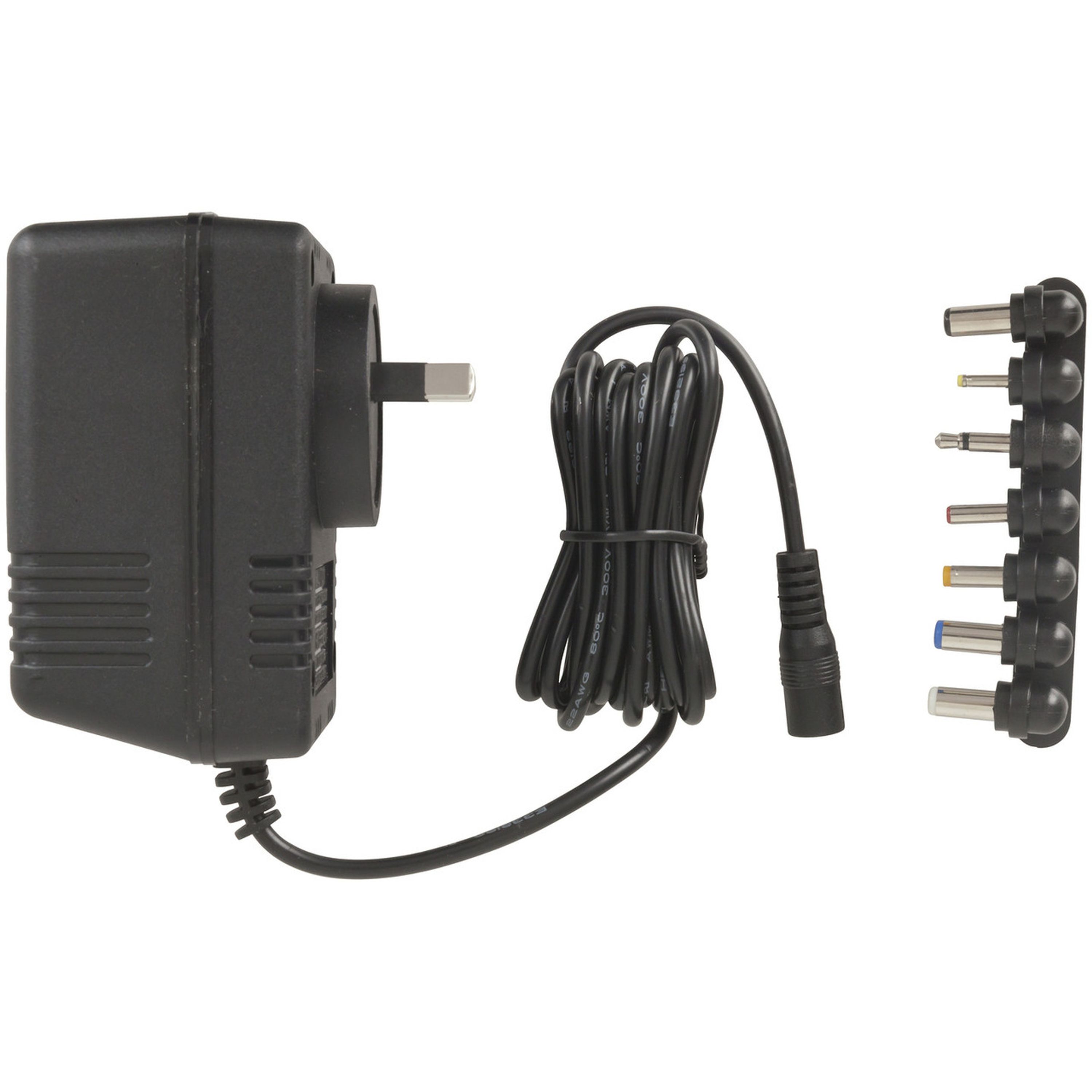9VAC 1A Unregulated Power Supply 7DC Plugs
