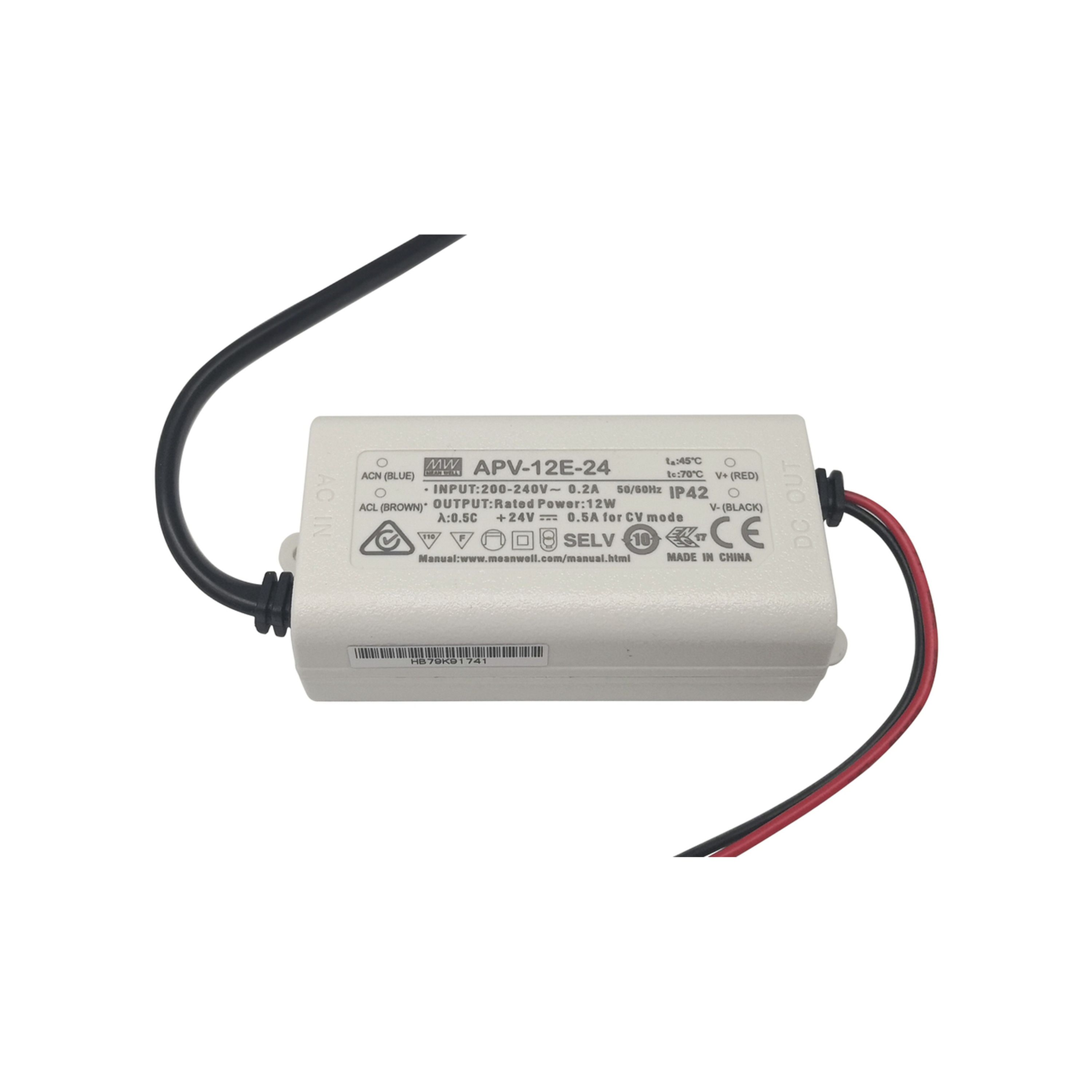 PSU LED 24V 0.5A 12W MW APV-12-24