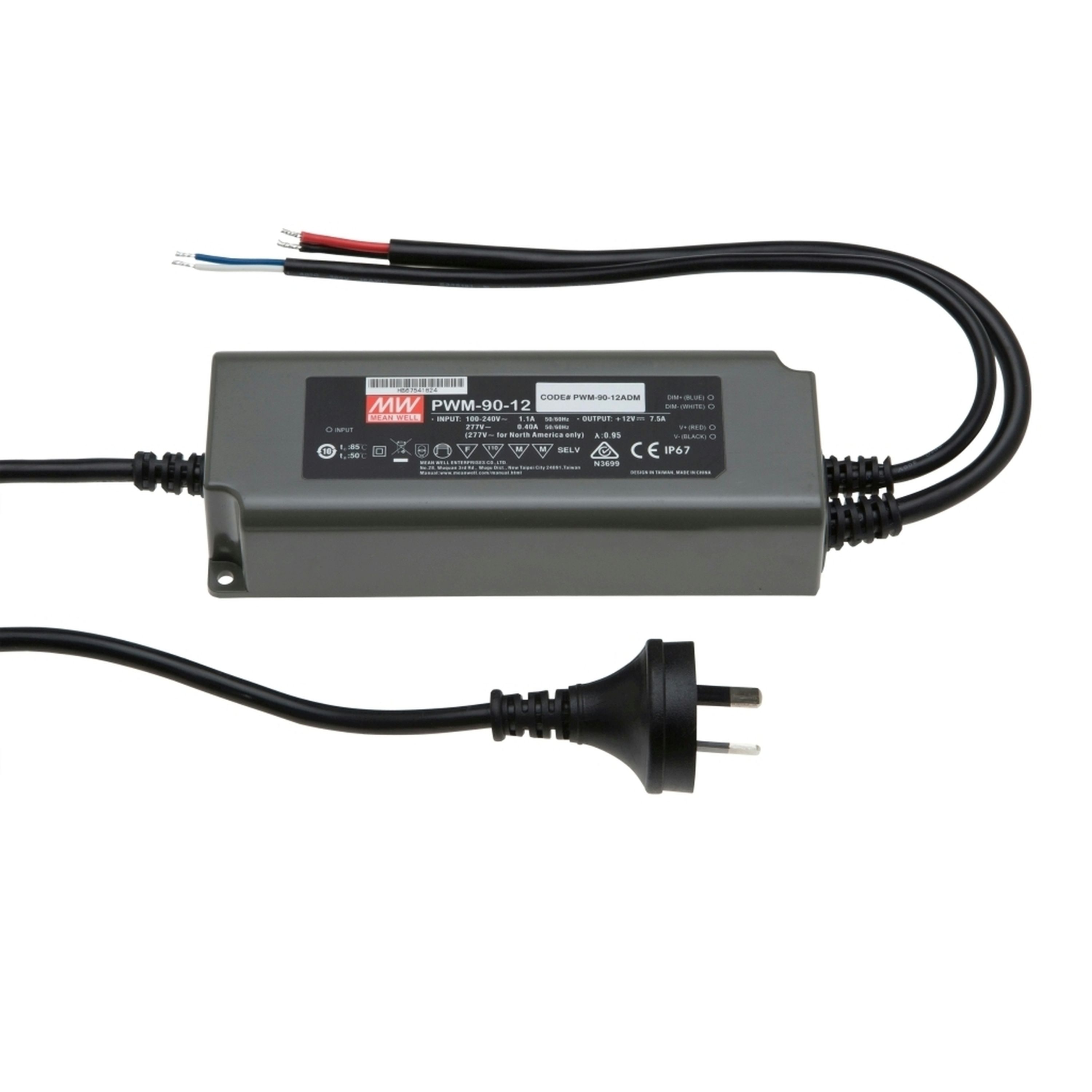 Power Supply Unit LED 24V 90W 3.75A MW PWM-90-24