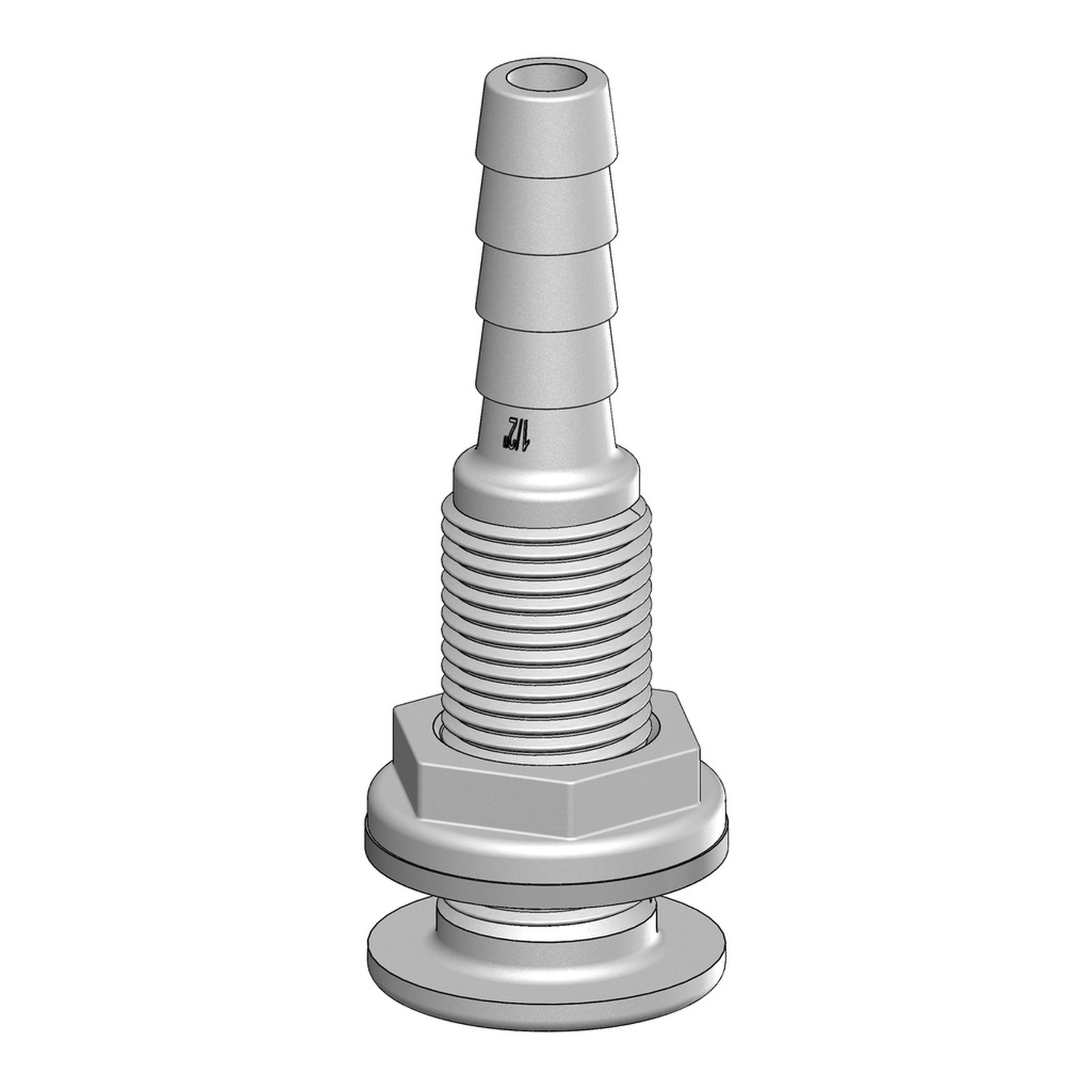 Threaded with Barbed Tails - 1/2in 13mm Tail Int. Dia 8mm