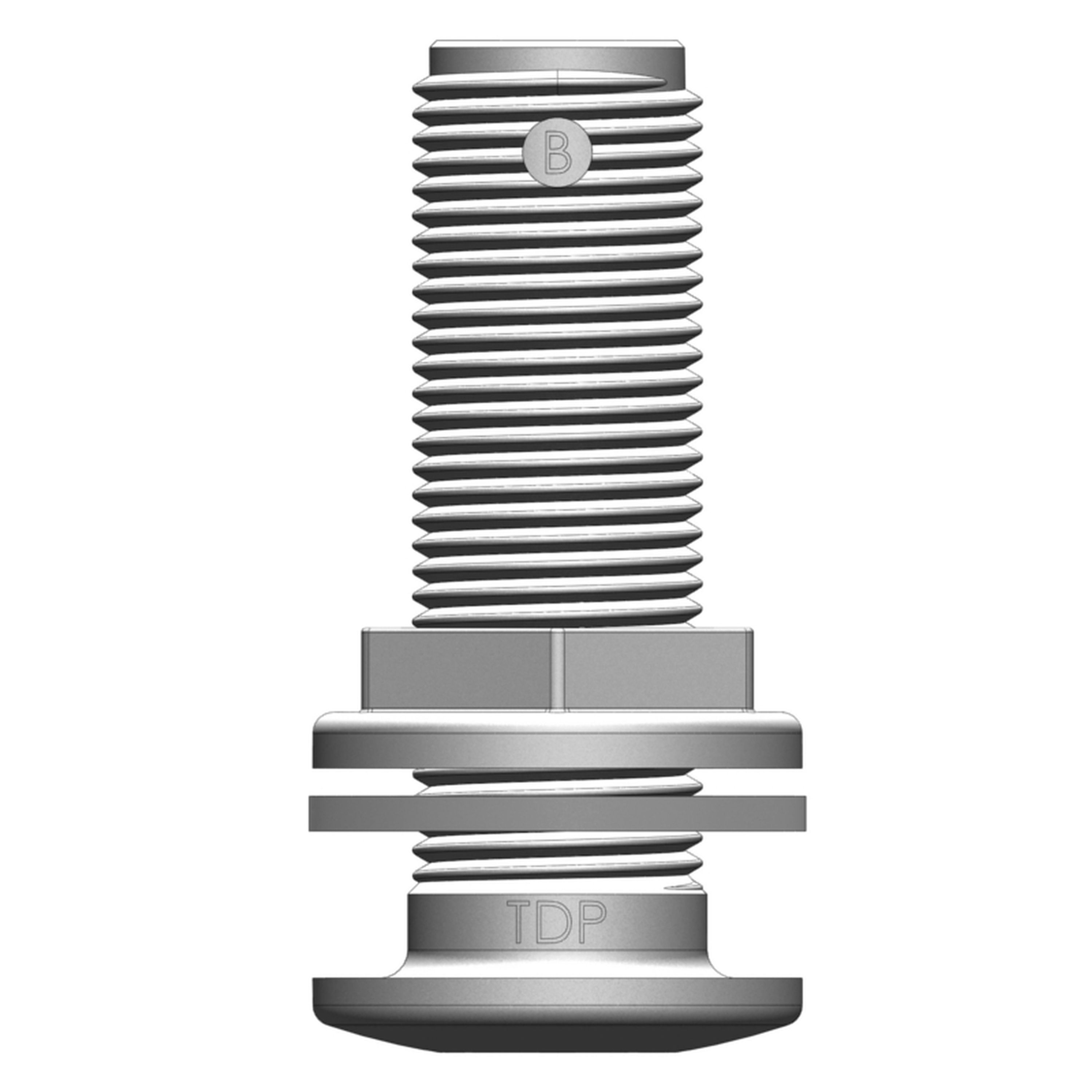 Skin Fitting Threaded Only No Barb - 1/2in BSP Int. Dia 12mm