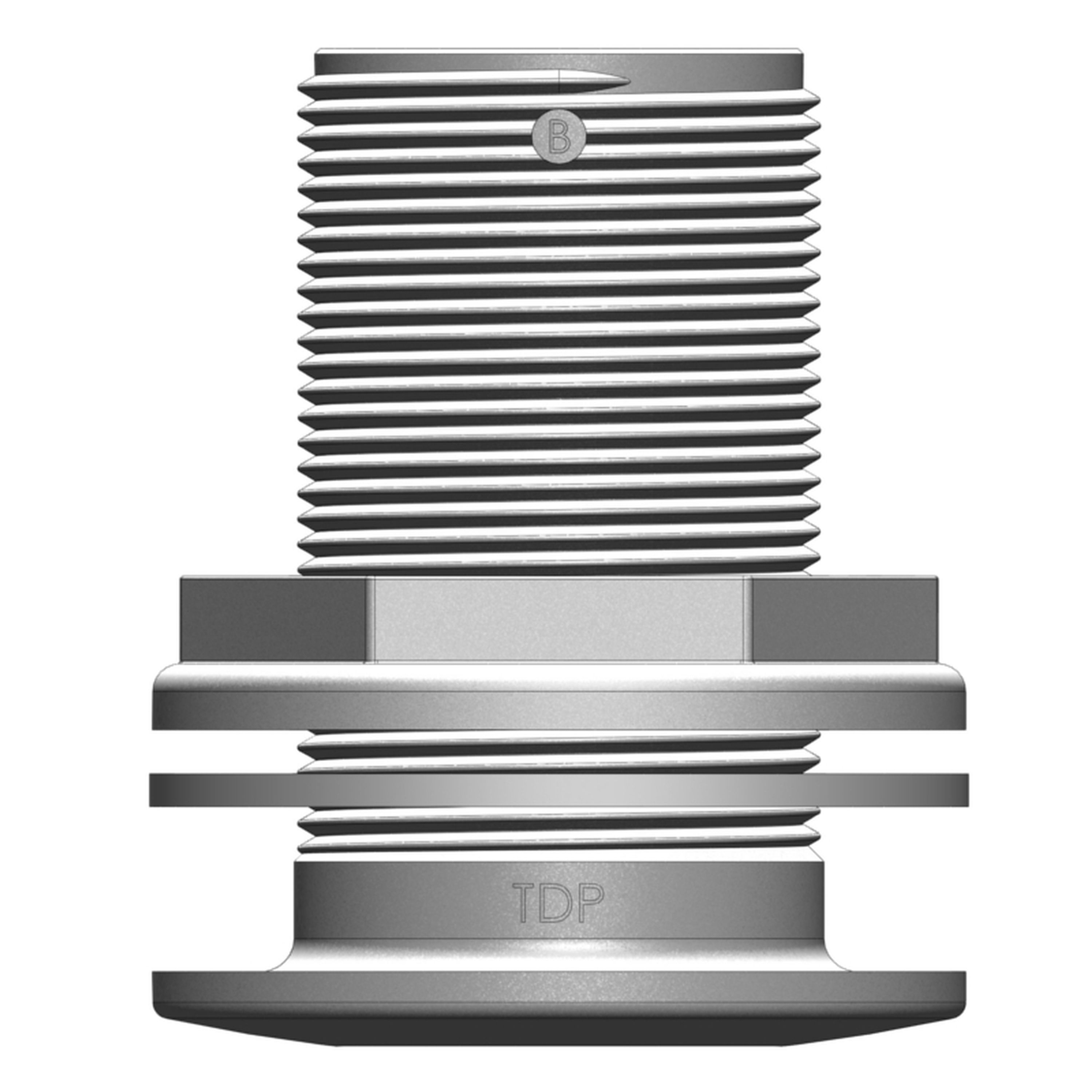 Skin Fitting Threaded Only No Barb - 1/2in BSP Int. Dia 36mm