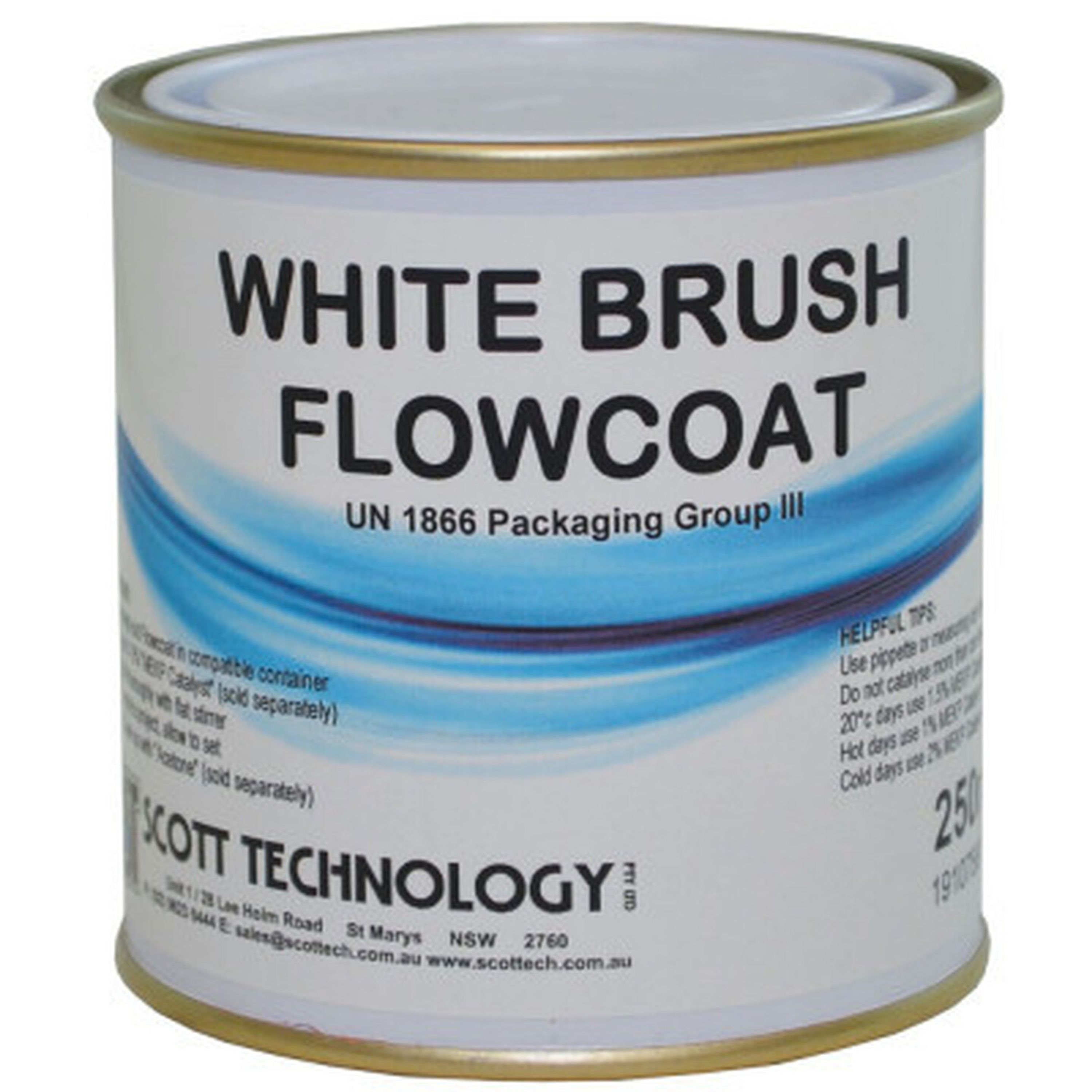 White Polyester Flowcoat - 250ml