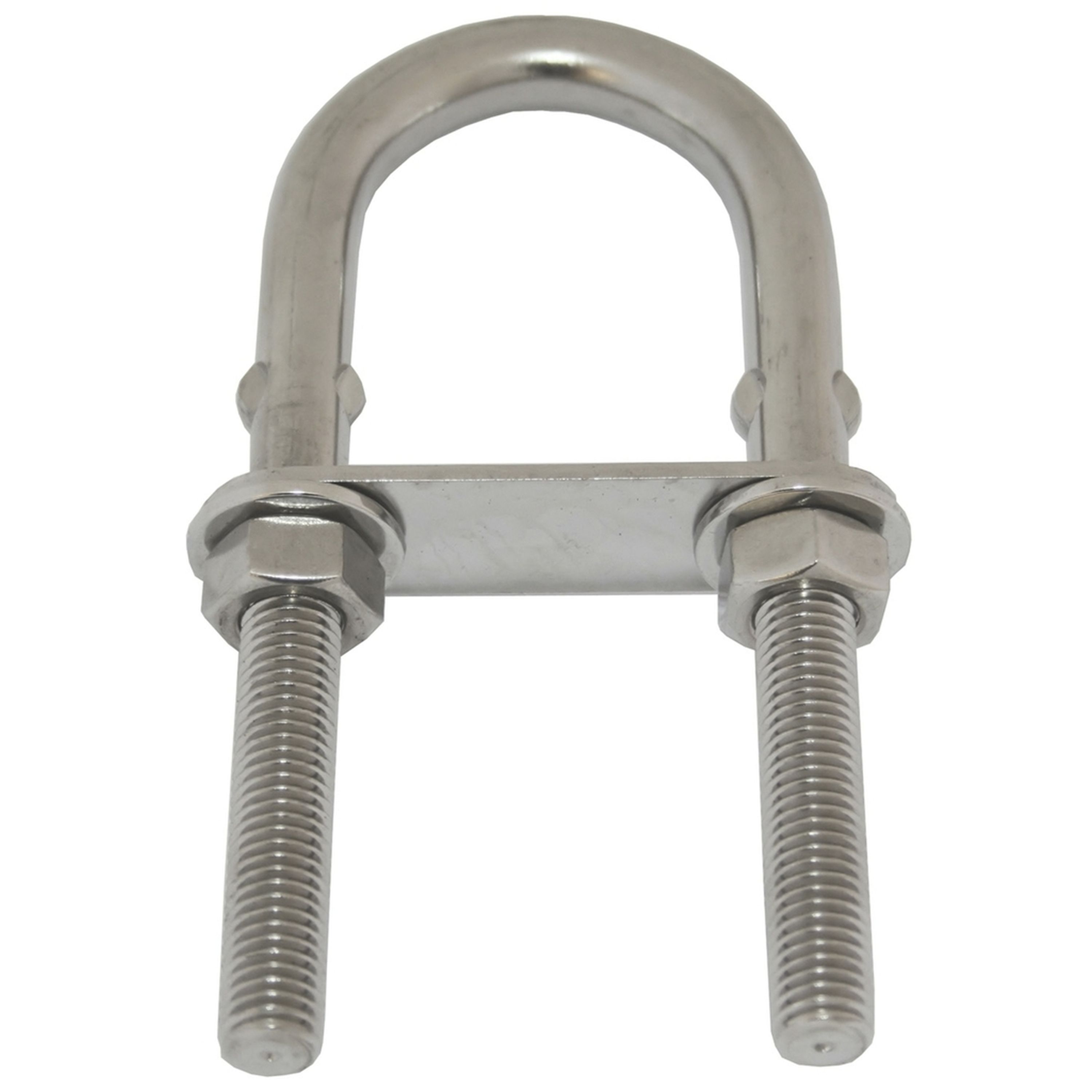 U-Bolts - Stainless Steel 304 Grade - M-10 x 130mm Long. Thread Length 55mm