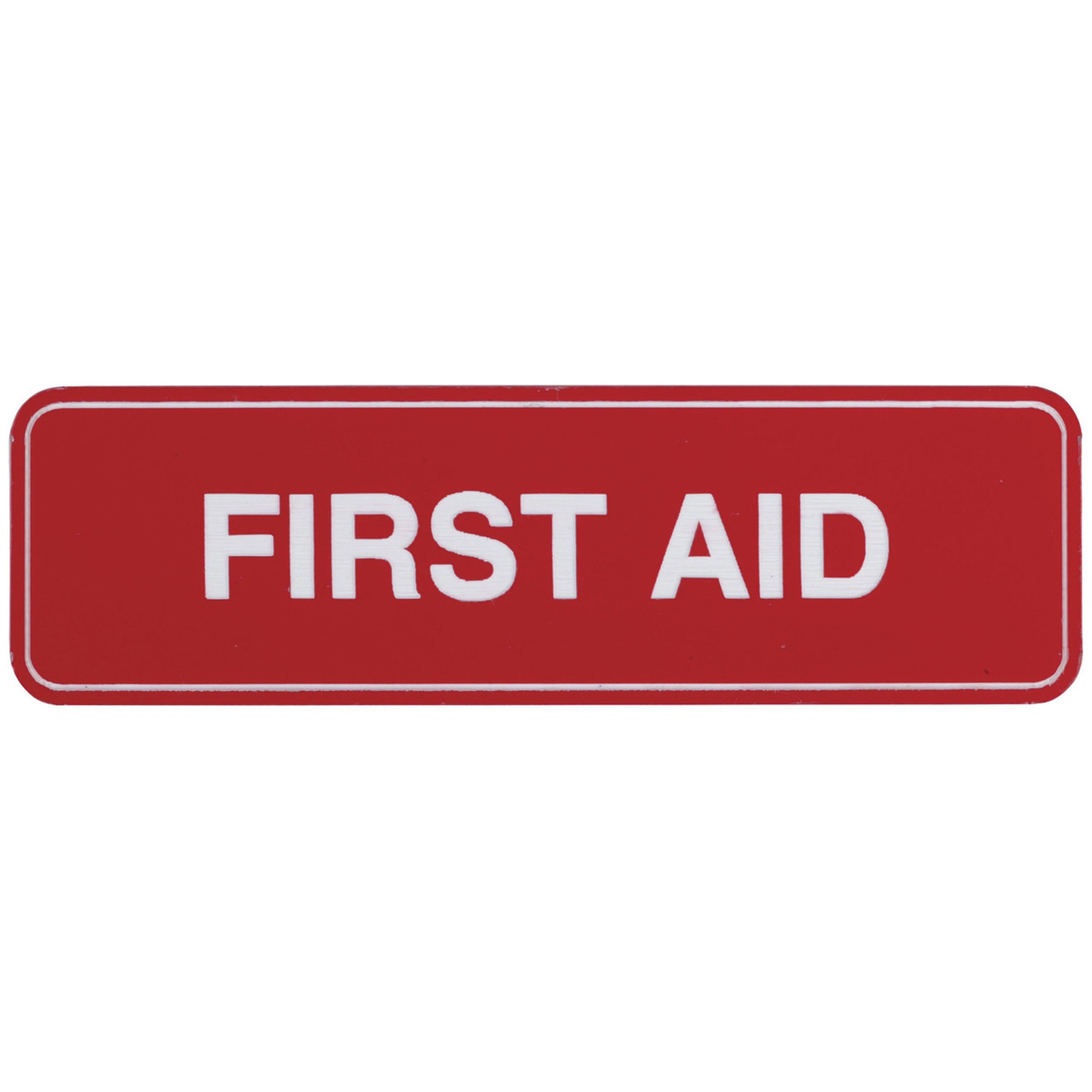 Adhesive First Aid Sign 100x30mm Red